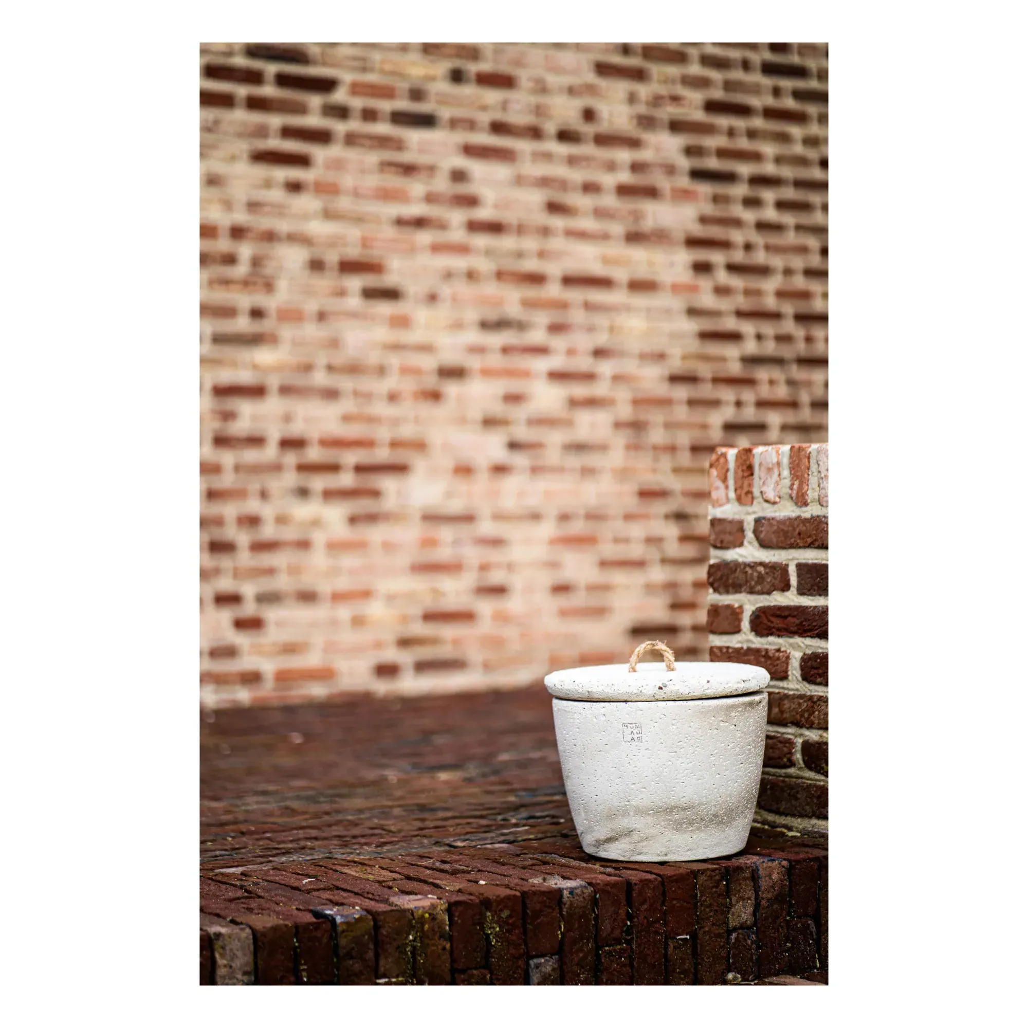 Mom Boss Outdoor Candle with Lid - Concrete alternate view