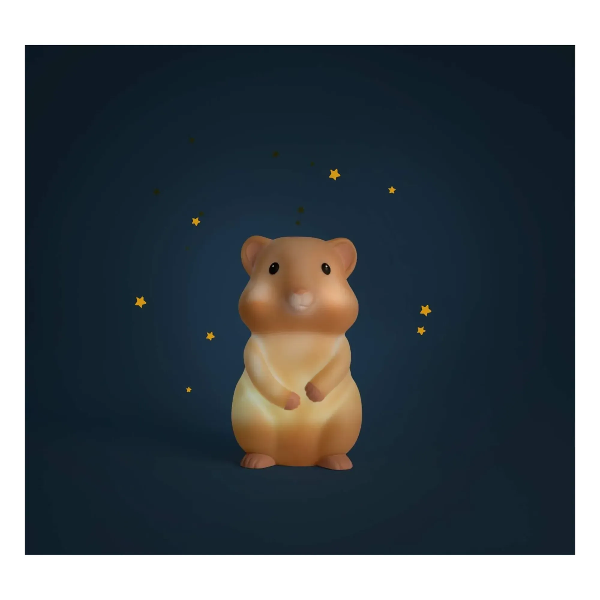 Moulin Roty Hamster Nightlight - Light Brown, PVC alternate view