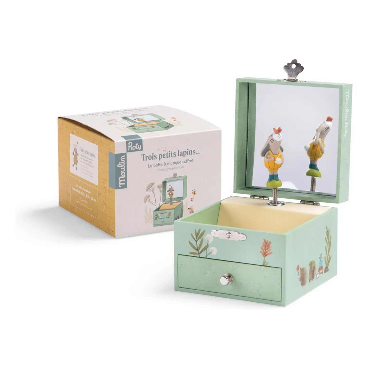 Trois Petits Lapins Music Box - Multicoloured, MDF product