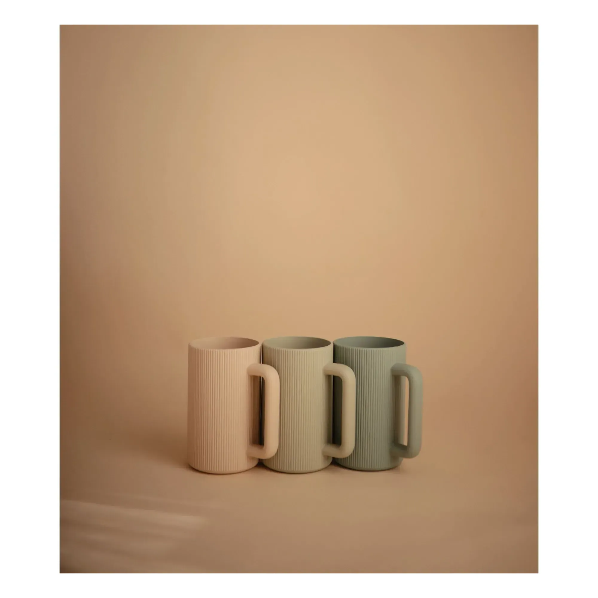 Mushie Bath Rinse Cup - Beige, Food-Grade Silicone alternate view