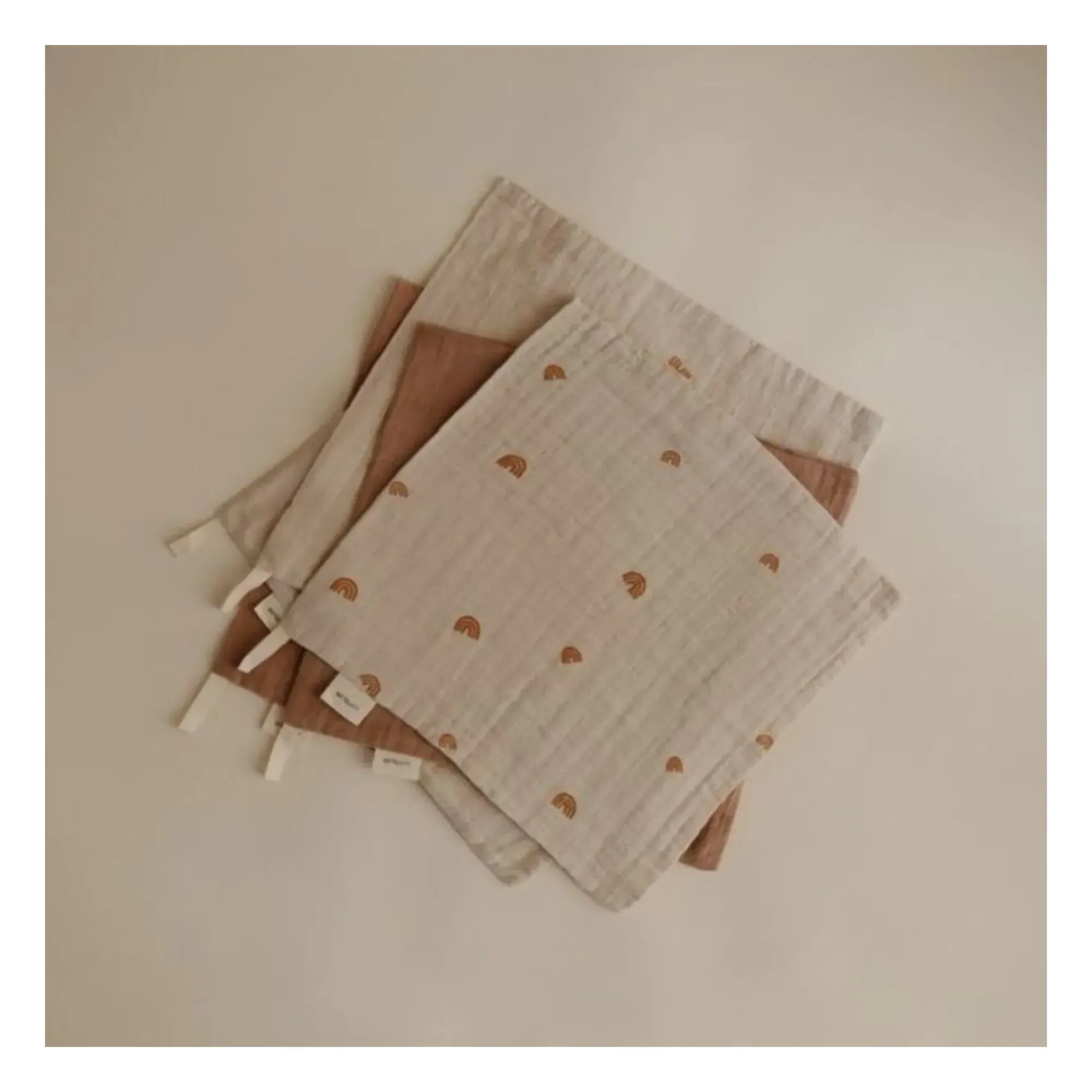 Mushie Bath Squares Set of 5 - Multicoloured, Organic Cotton alternate view