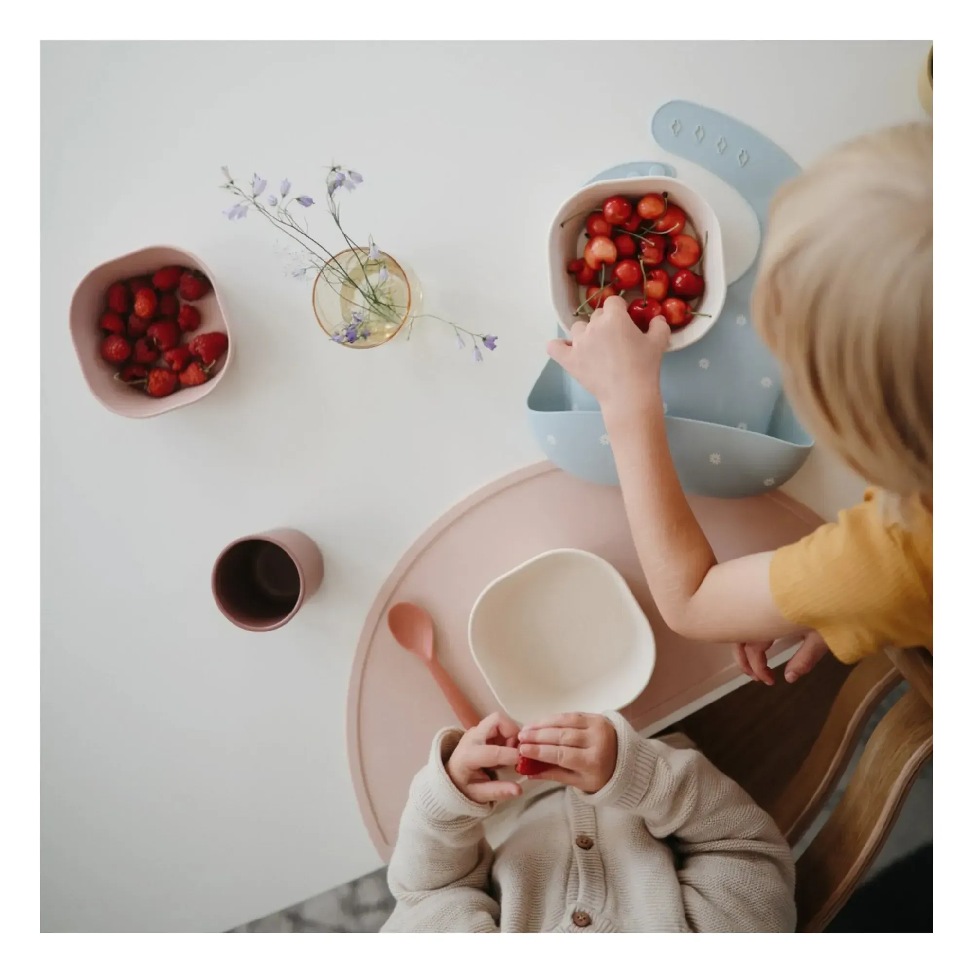 Mushie Half Moon Silicone Place Mat - Blush alternate view