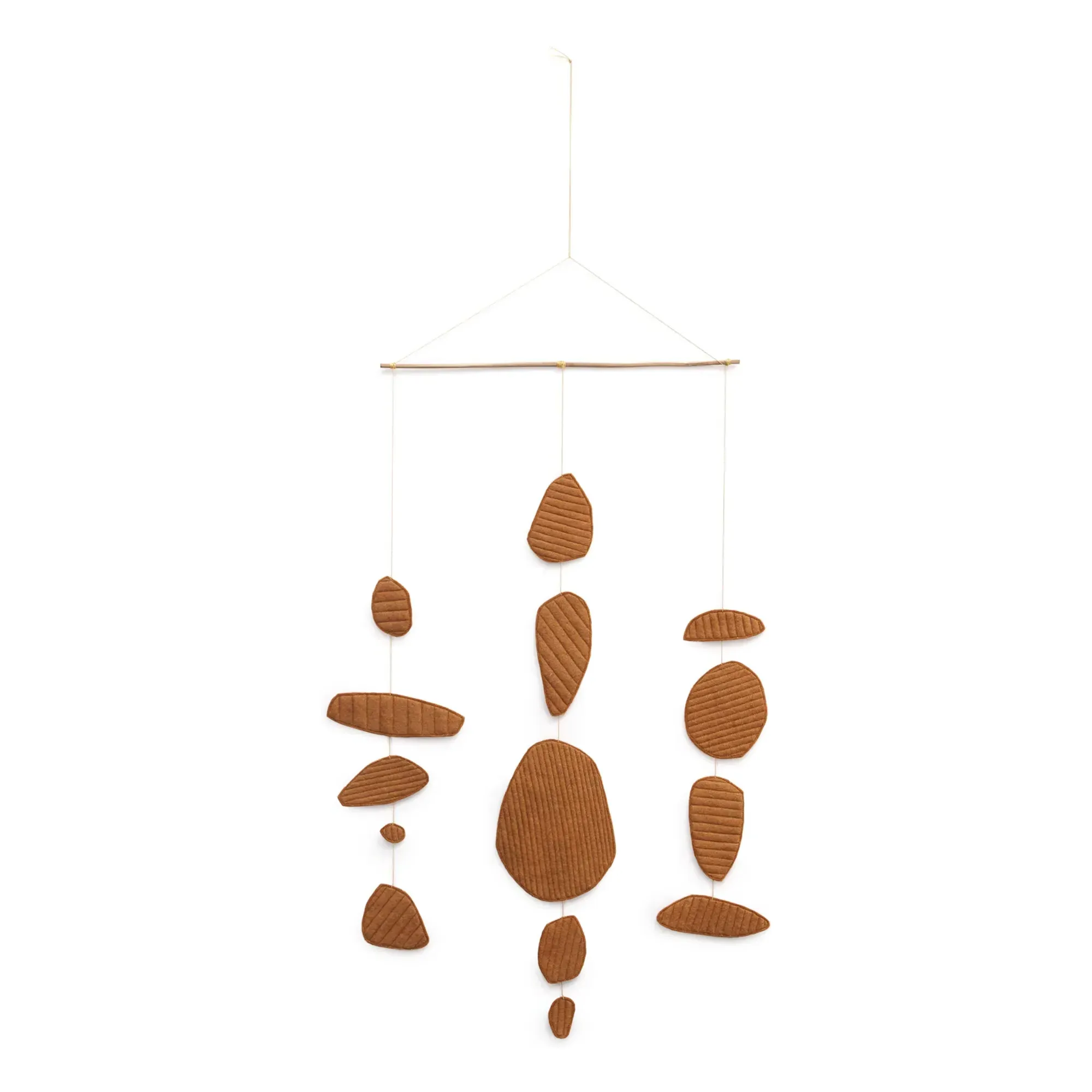 Cailloux Quilted Felt Mobile - Caramel product