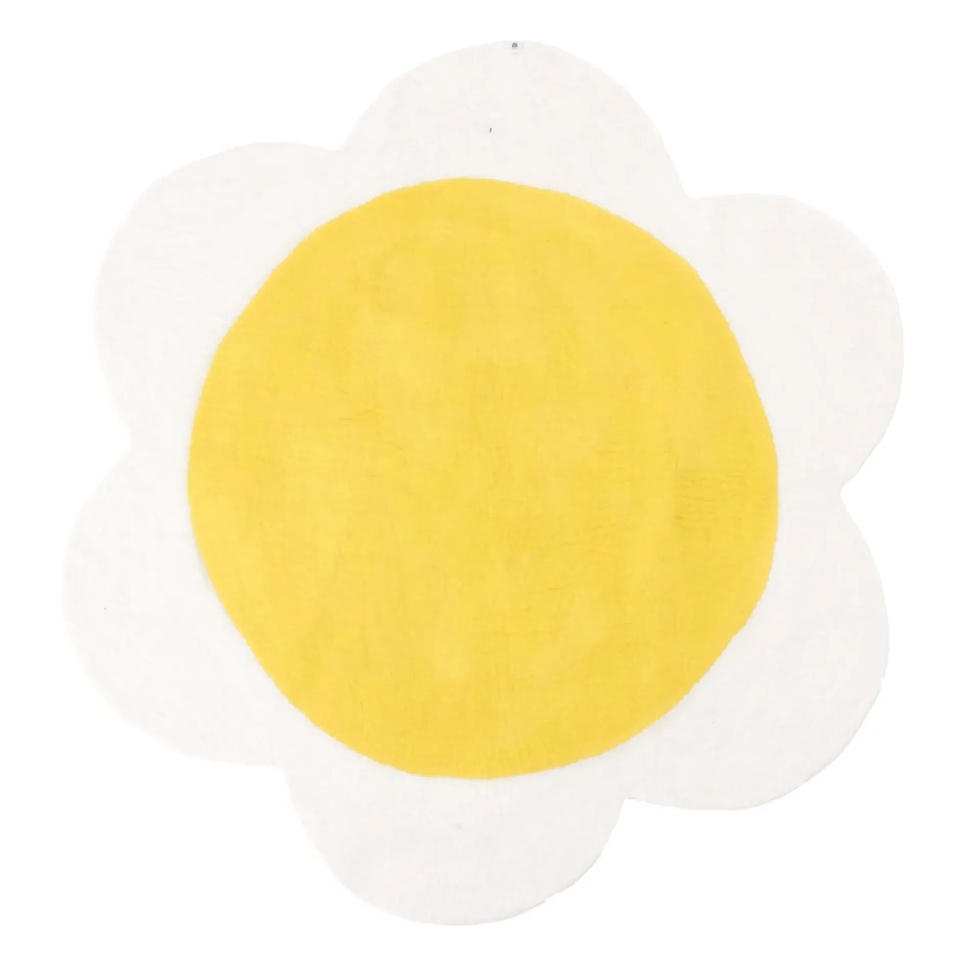 Daisy Round Felt Rug - Ecru product