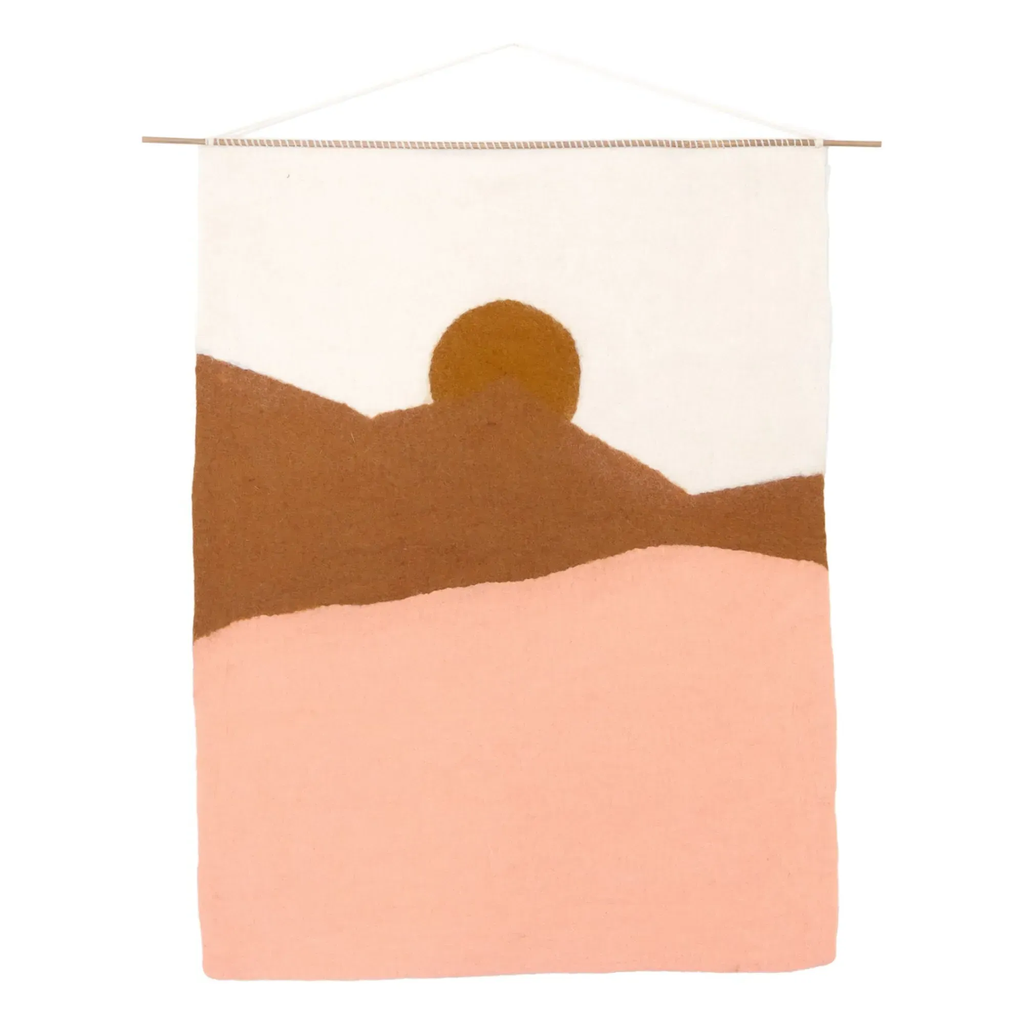 Landscape Himalayan Valley Wall Hanging - Blush, Felt product