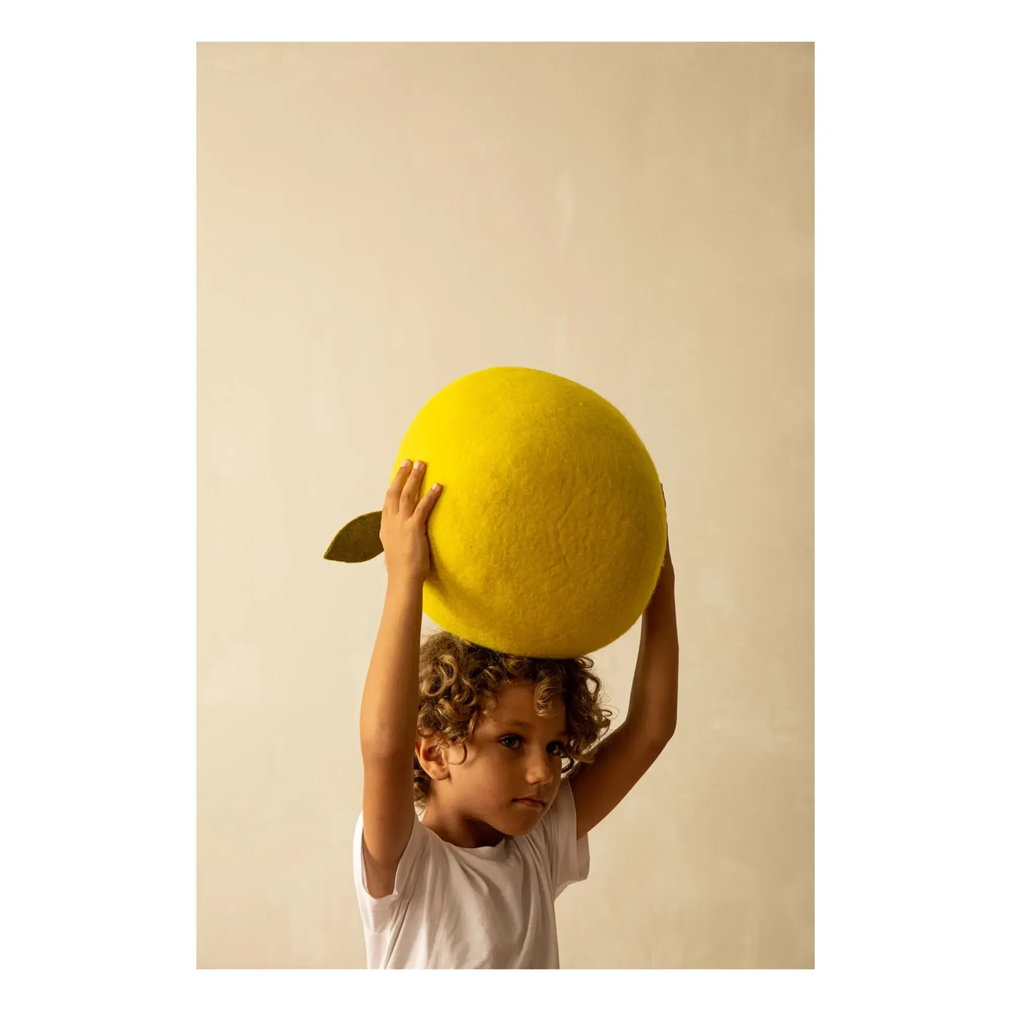 Lemon Pouffe - Yellow, Felt alternate view