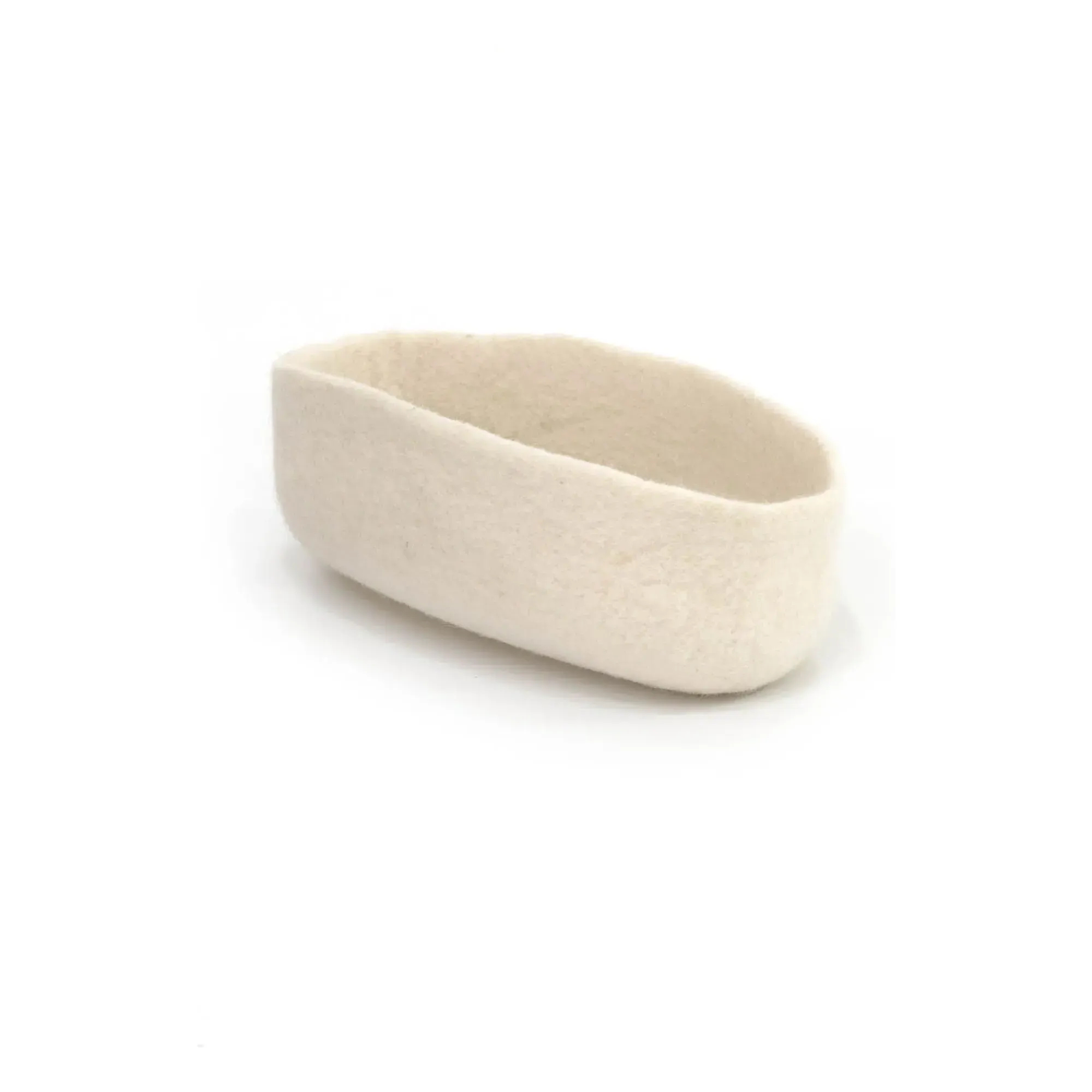 Muskhane Oval Storage Basket - Ecru, Felt product
