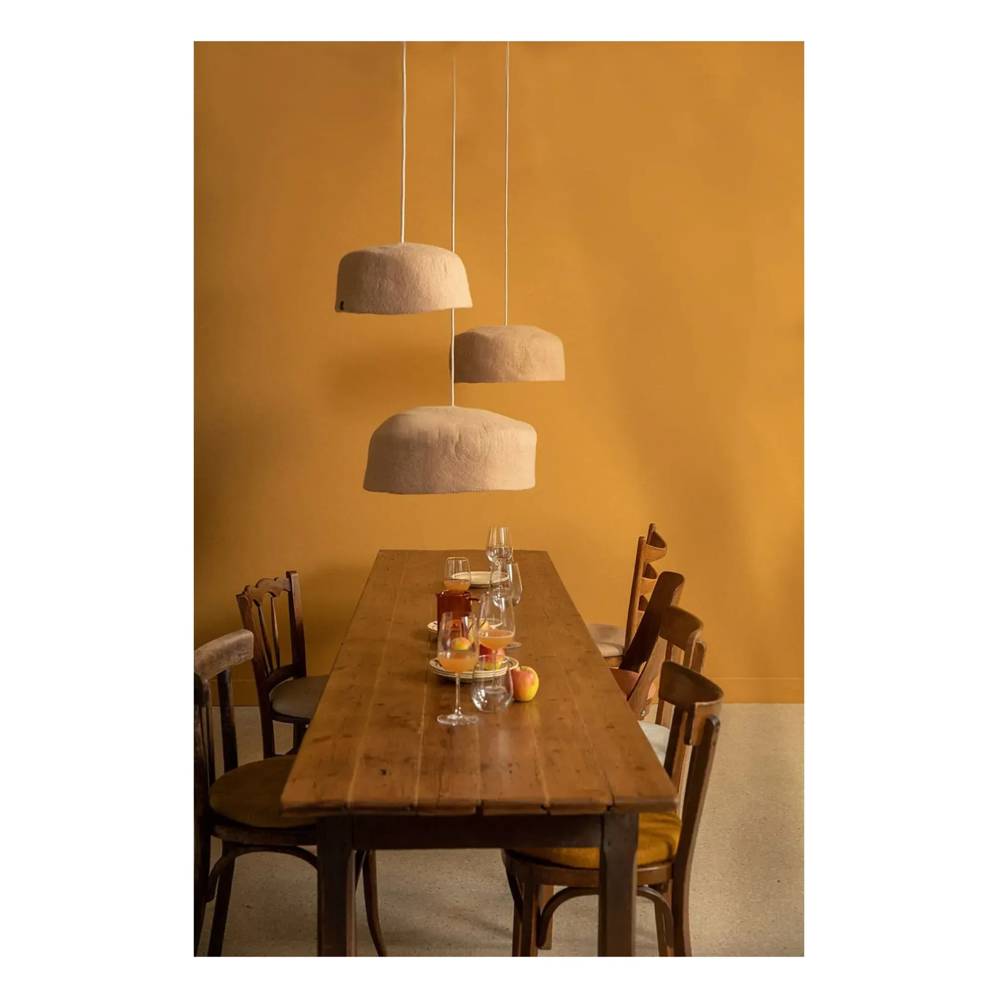 Muskhane Yurt Lampshade - Beige, Felt alternate view