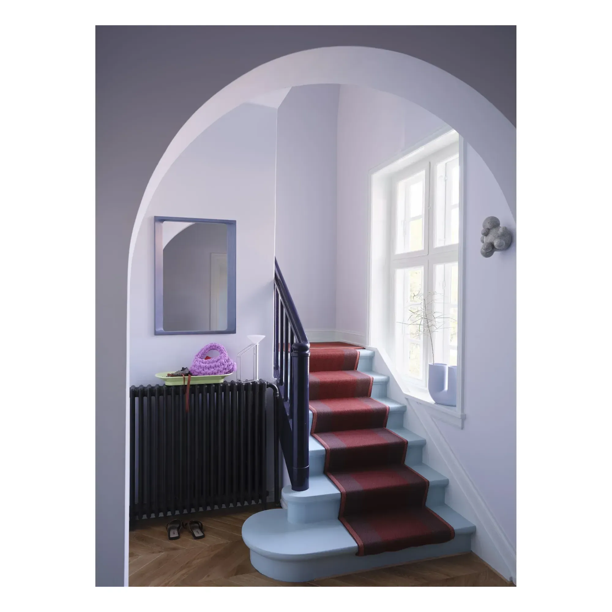 Arced Wall Mirror - Lilac, Spruce Wood alternate view