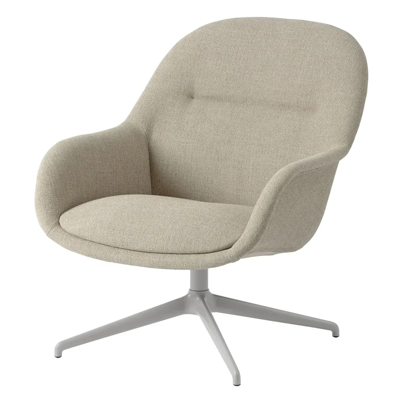 Fiber Iskos-Berlin Lounge Chair - Grey, Recycled Plastic product