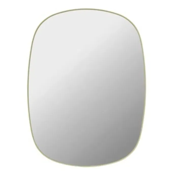 Framed Mirror - Pale Yellow, Powder-Coated Steel product