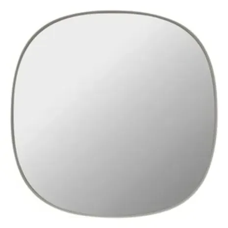 Framed Square Wall Mirror - Light Grey, Steel product