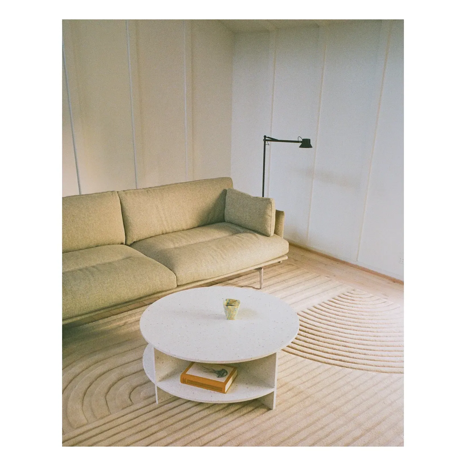 Halves Coffee Table - Off-White, Terrazzo alternate view
