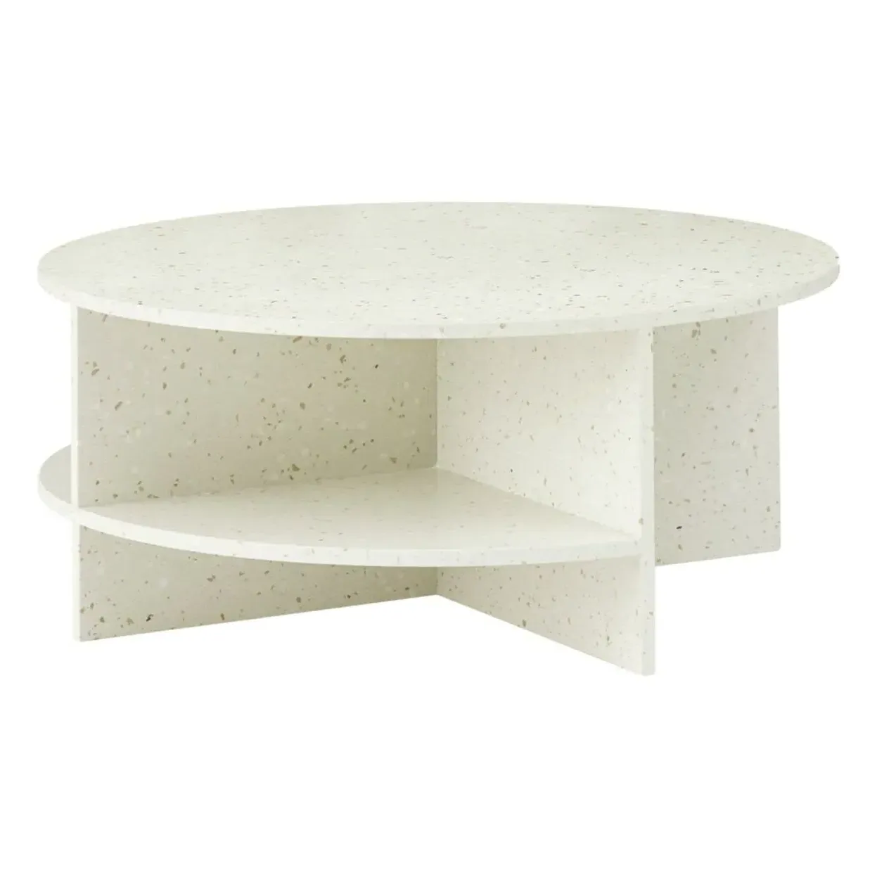 Halves Coffee Table - Off-White, Terrazzo product