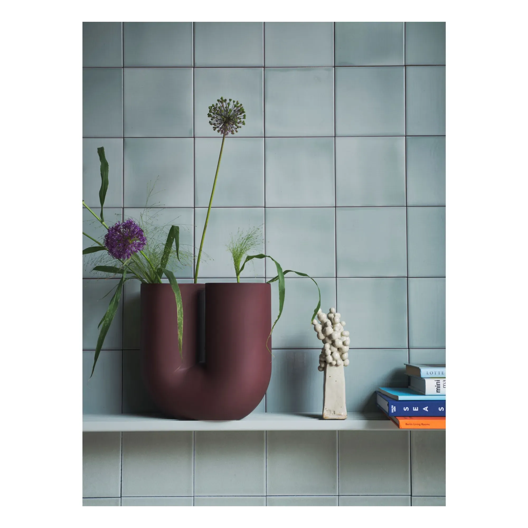 Kink Vase - Burgundy, Earthenware alternate view