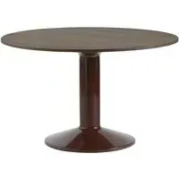 Midst Round Dining Table - Burgundy, Oak & Steel alternate view