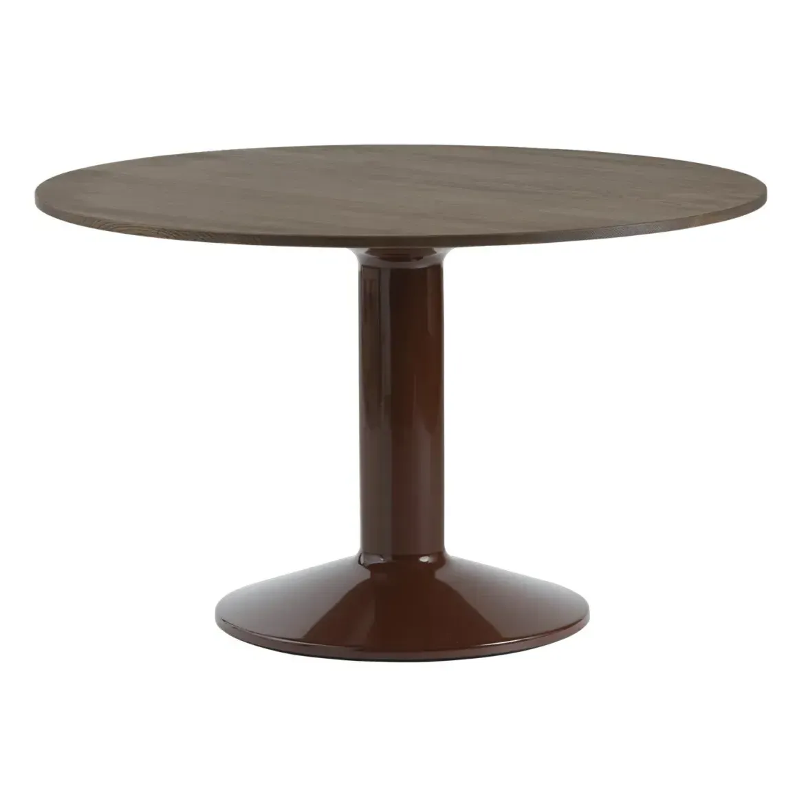 Midst Round Dining Table - Burgundy, Oak & Steel product