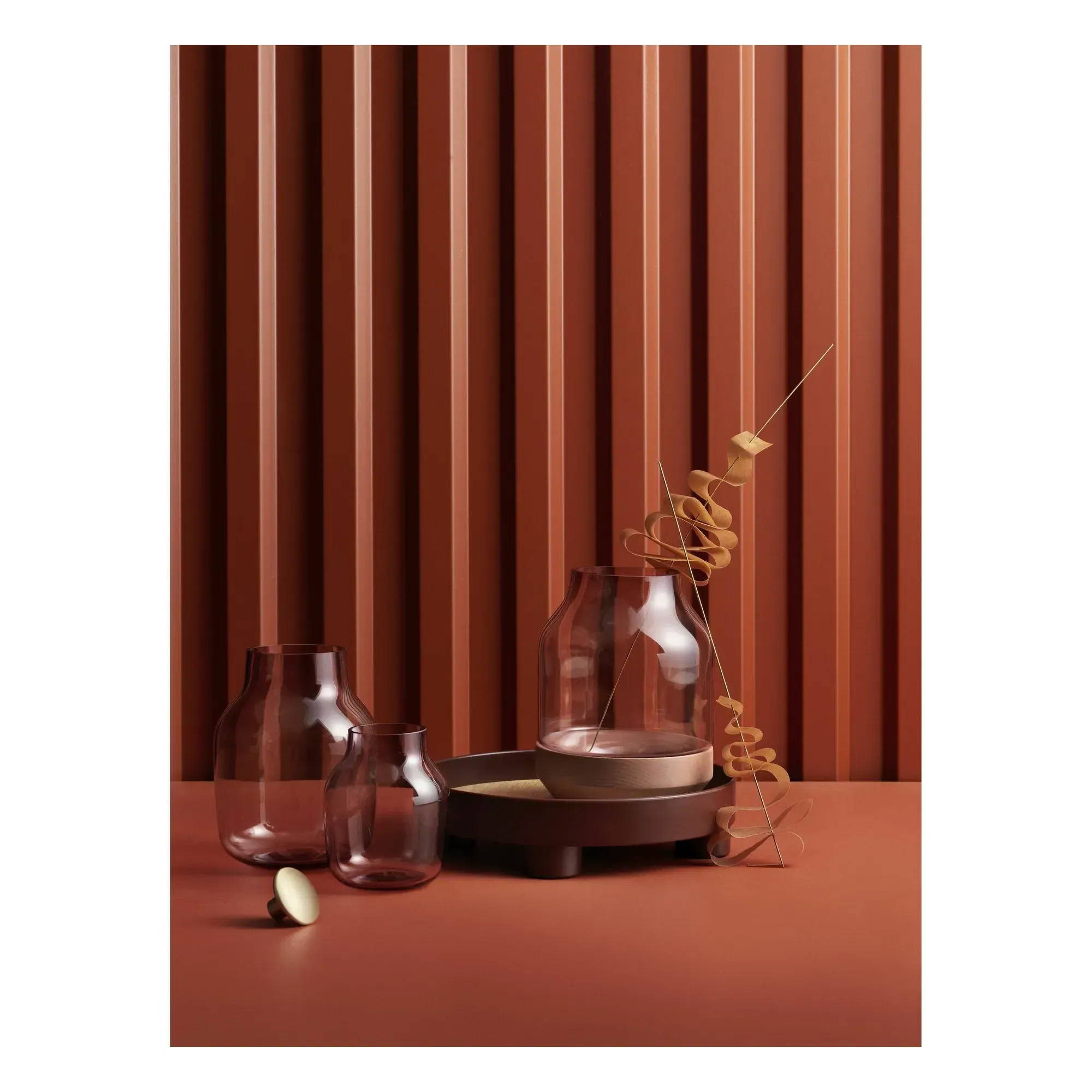 Muuto Platform Stackable Tray - Burgundy, ABS alternate view