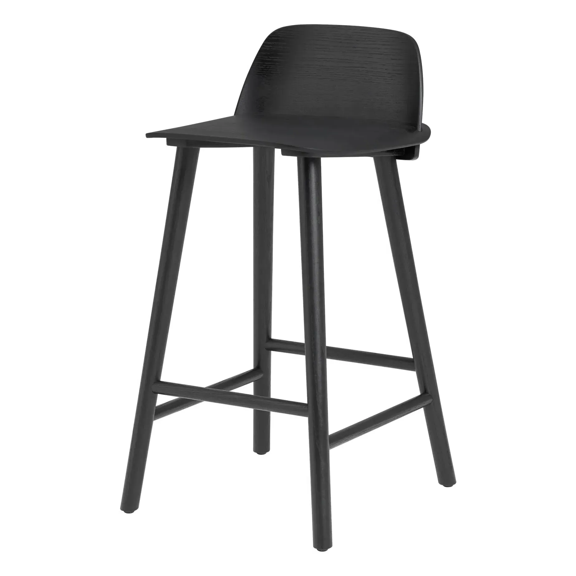 Nerd Bar Stool 65cm - Black, Ash Wood product
