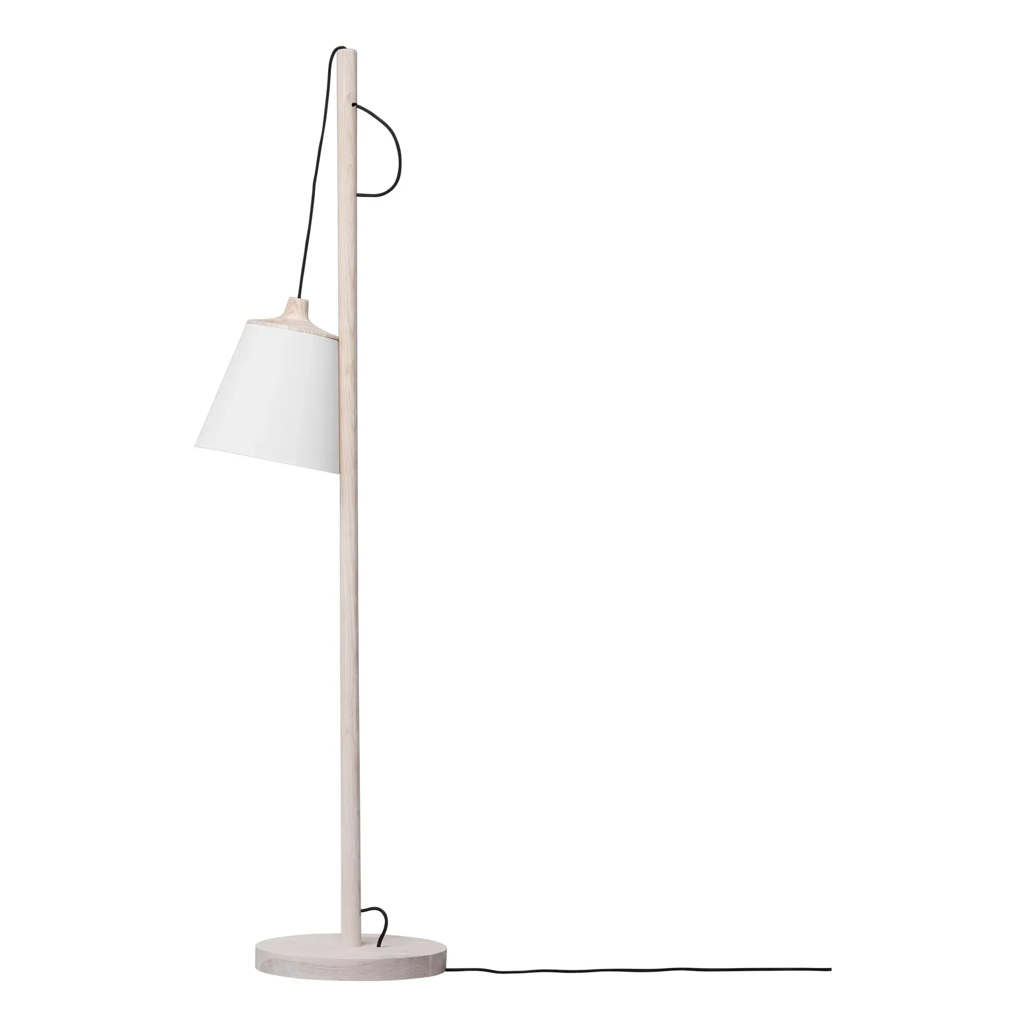Pull Floor Lamp Adjustable Shade - White, Linen product