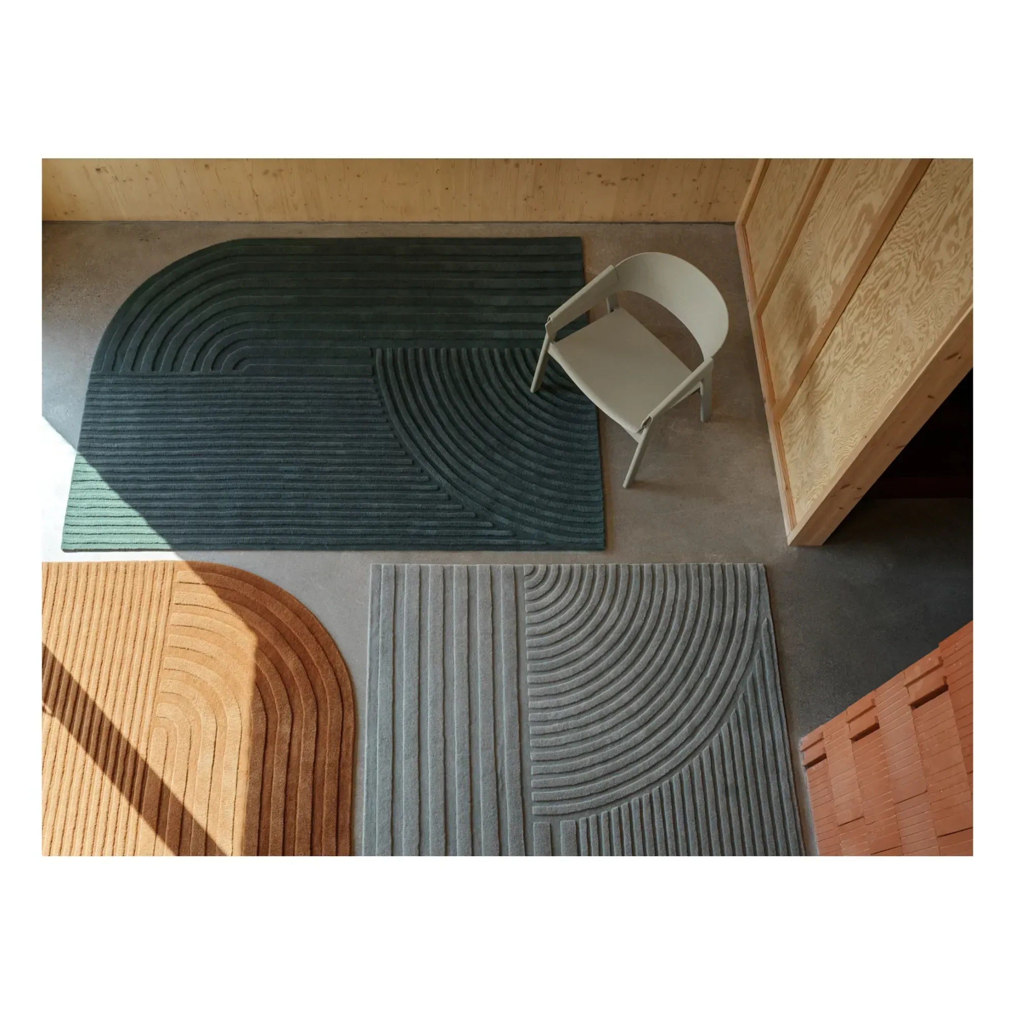 Relevo Studio Pepe Rug - Dark Green, Wool alternate view