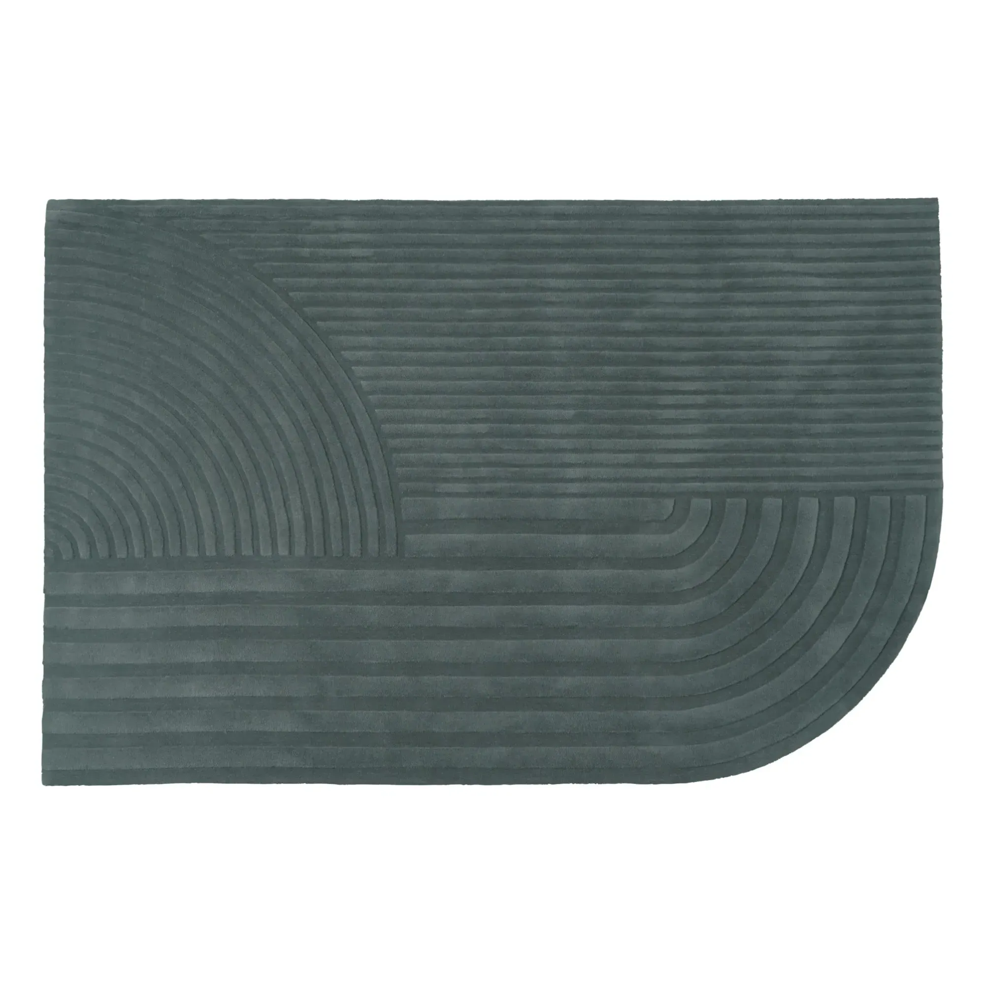 Relevo Studio Pepe Rug - Dark Green, Wool product