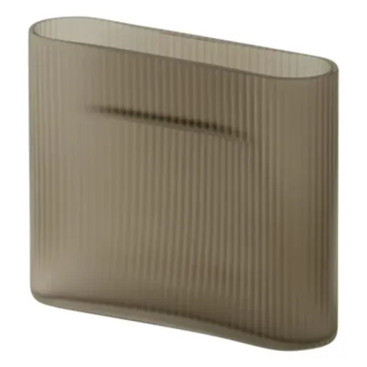 Ridge Small Vase - Taupe Brown, Earthenware product