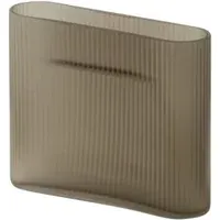 Ridge Vase - Taupe Brown, Earthenware alternate view