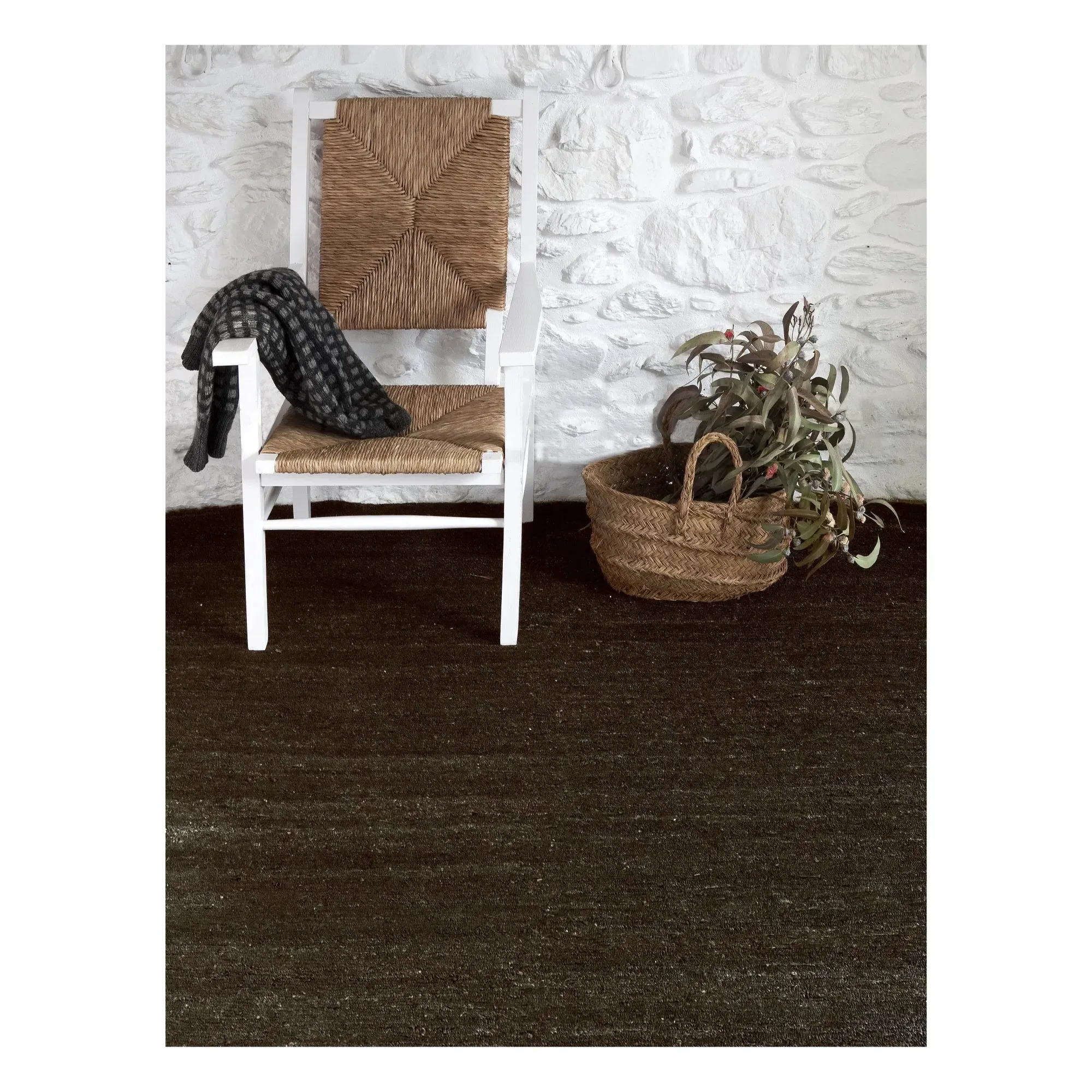 Earth Ariadna Miquel Hand-Knotted Jute Rug - Black alternate view
