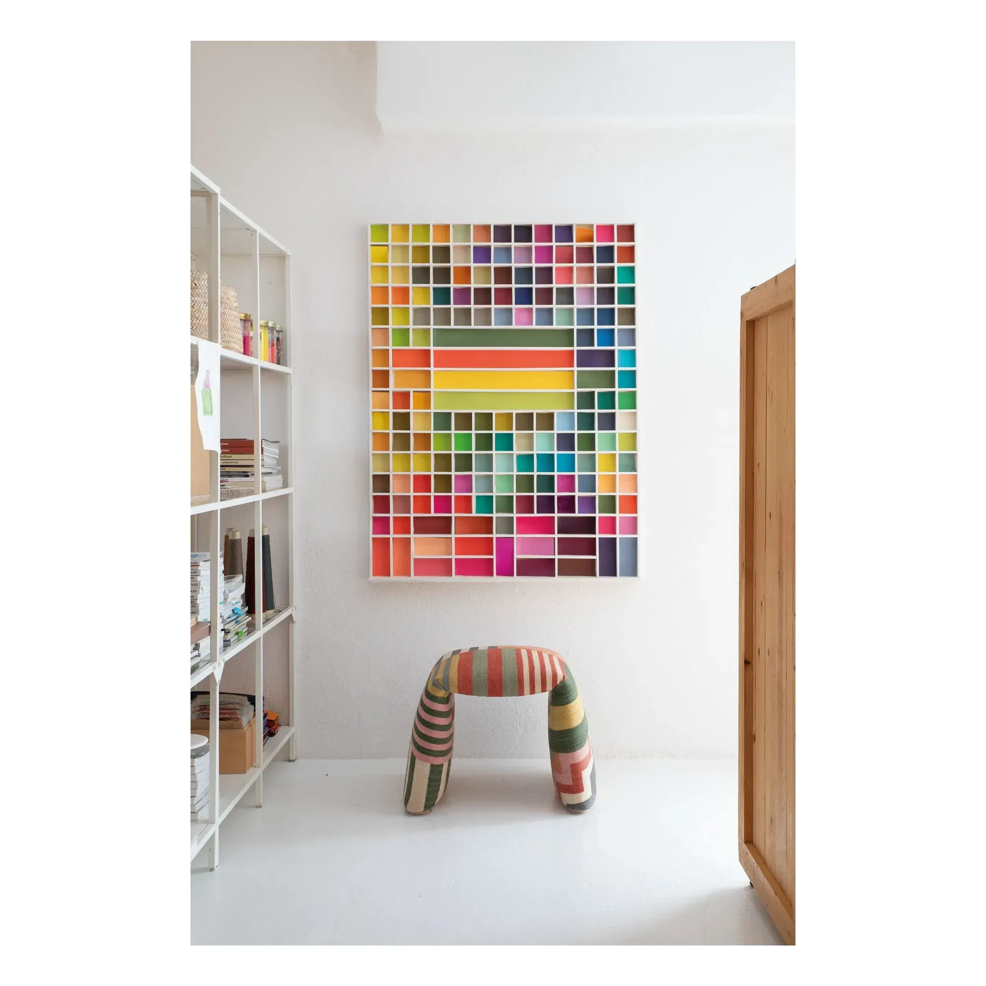 Folded by Estudi Manel Molina Ottoman - Multicoloured, Wool alternate view