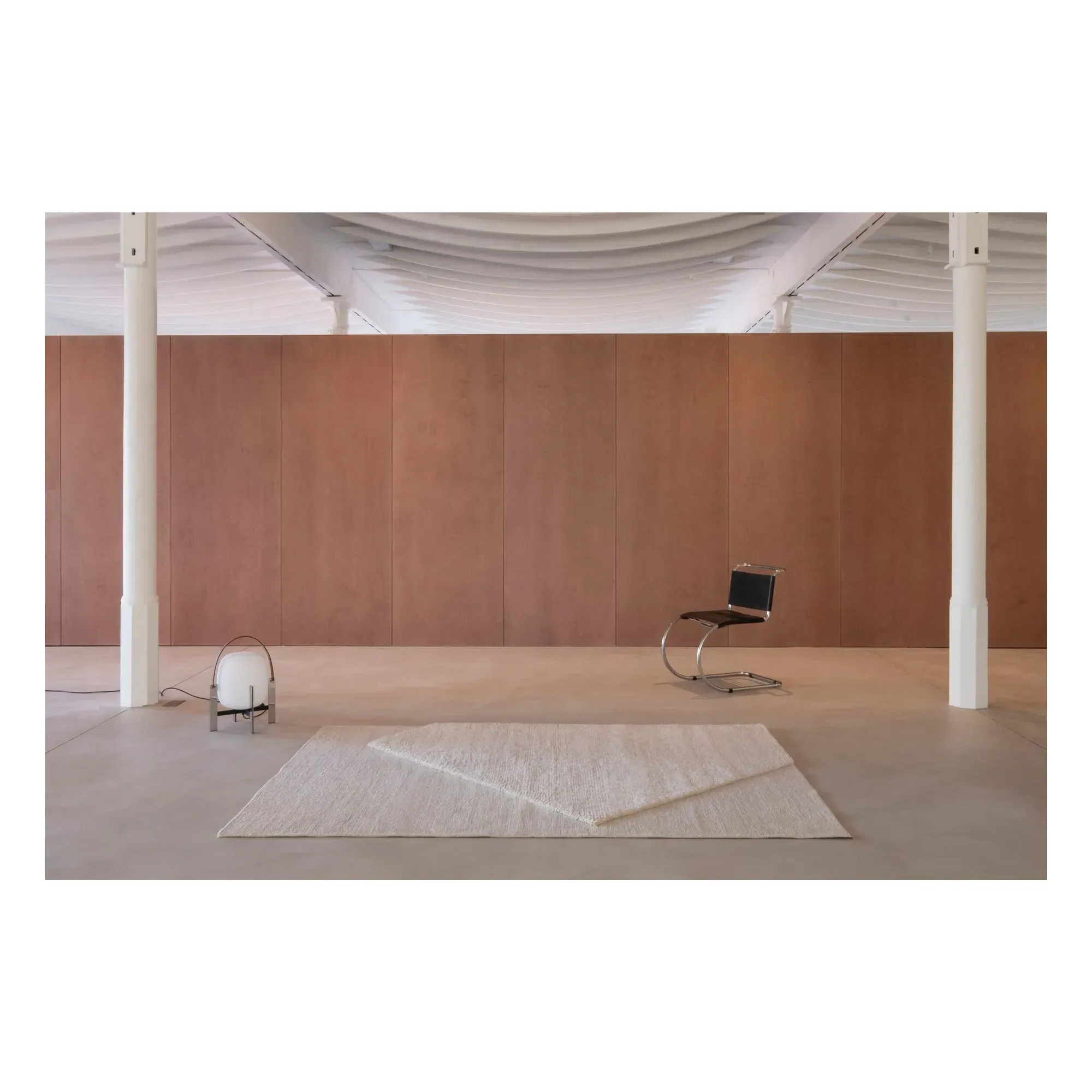 Oblique Hand Knotted Rug - Ivory, Afghan Wool alternate view