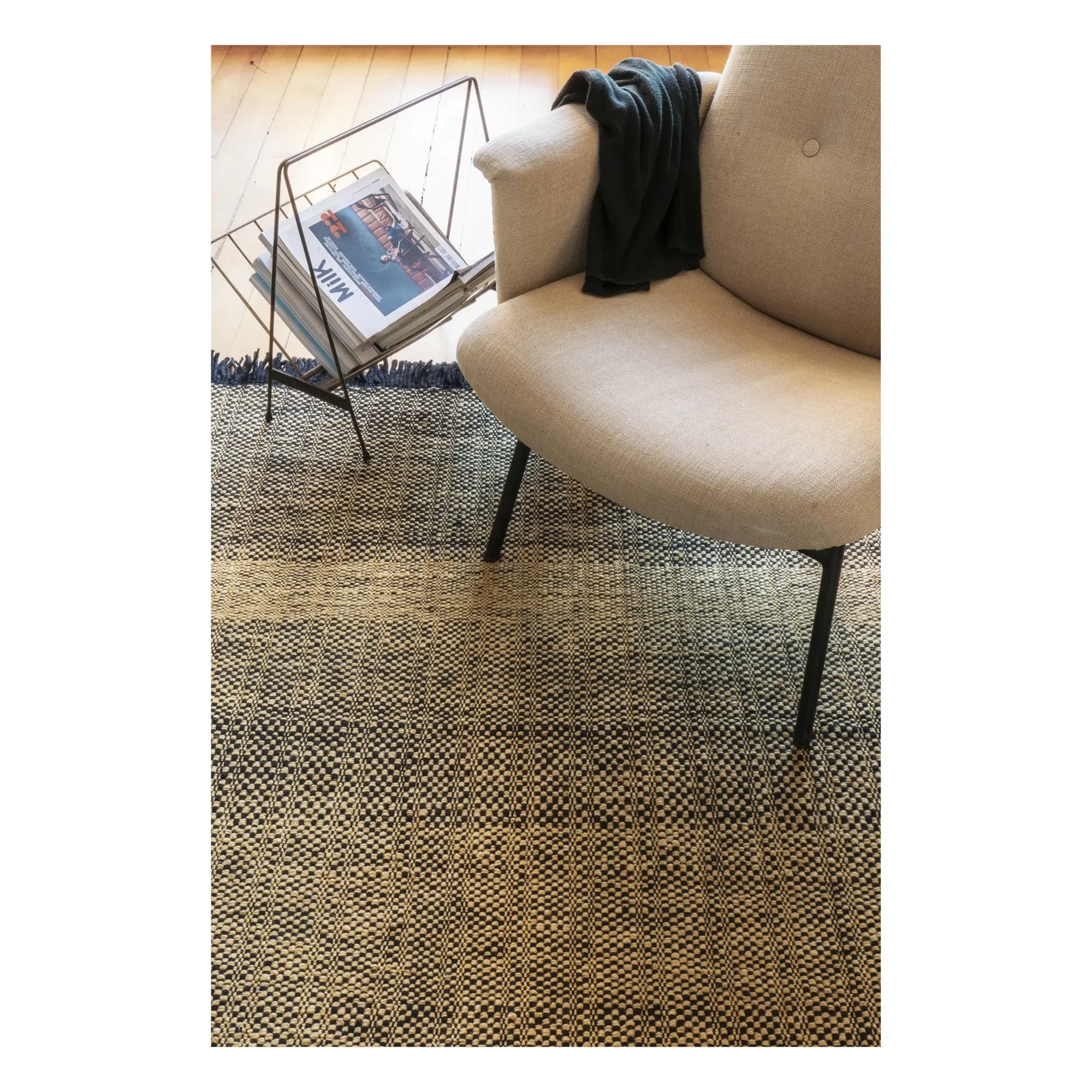 Tres Texture by Elisa Padrón Hand-Woven Rug - Gold, Polyethylene alternate view