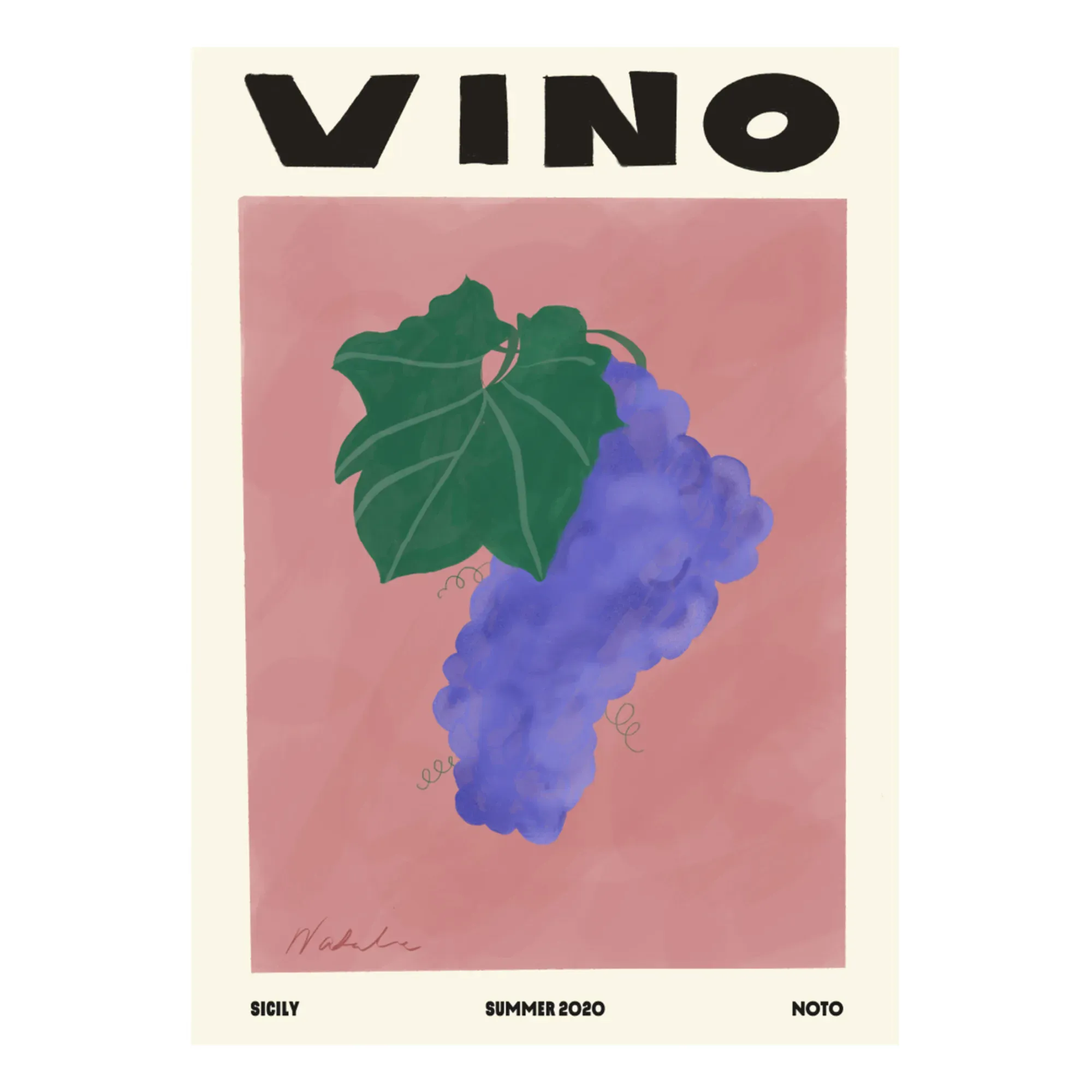 Natalia Bagniewska Vino Art Print - Multicoloured, Paper product