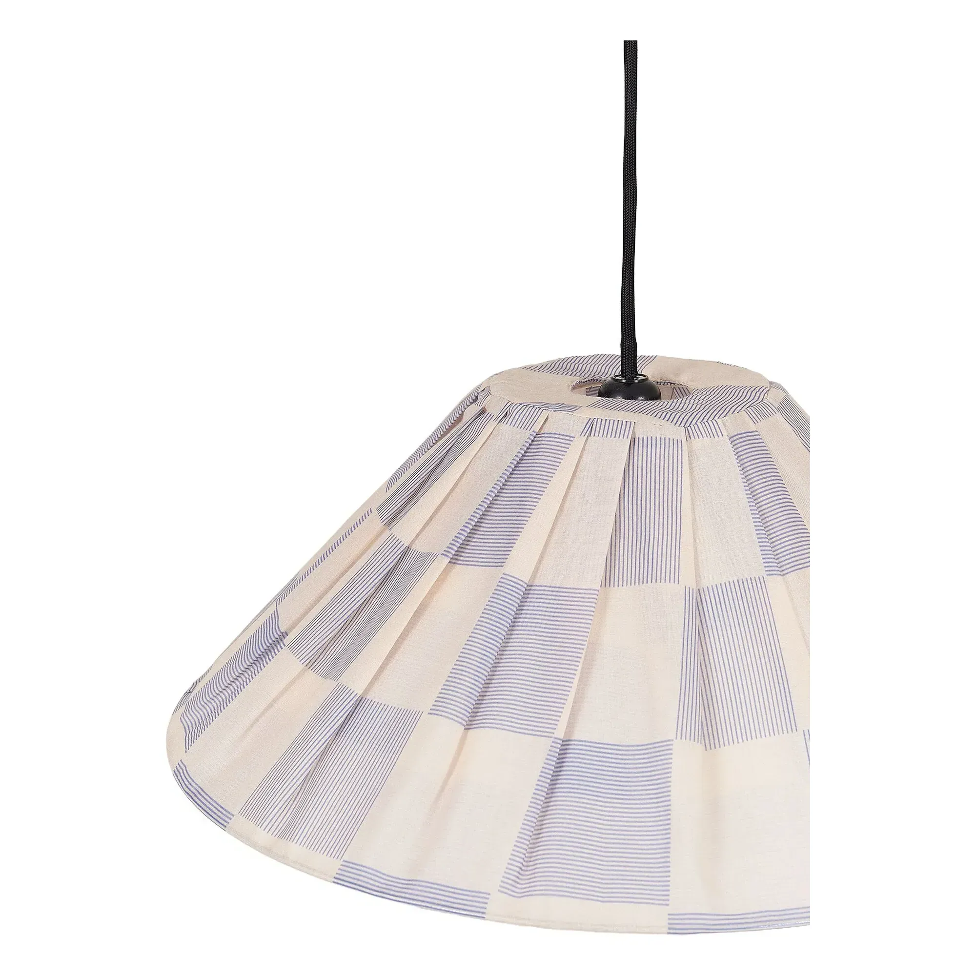 Ava Checks Lampshade - Blue, Cotton alternate view