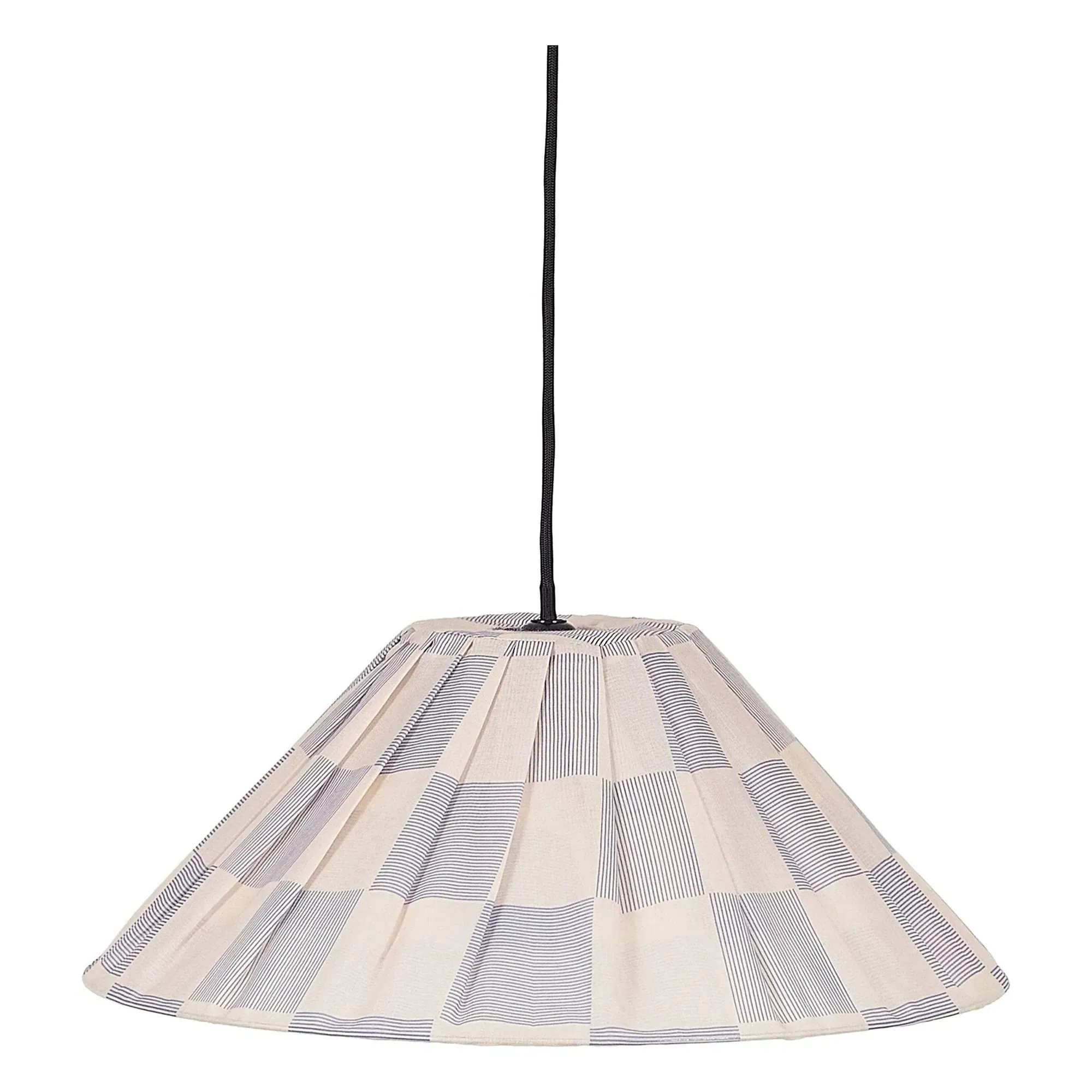 Ava Checks Lampshade - Blue, Cotton product