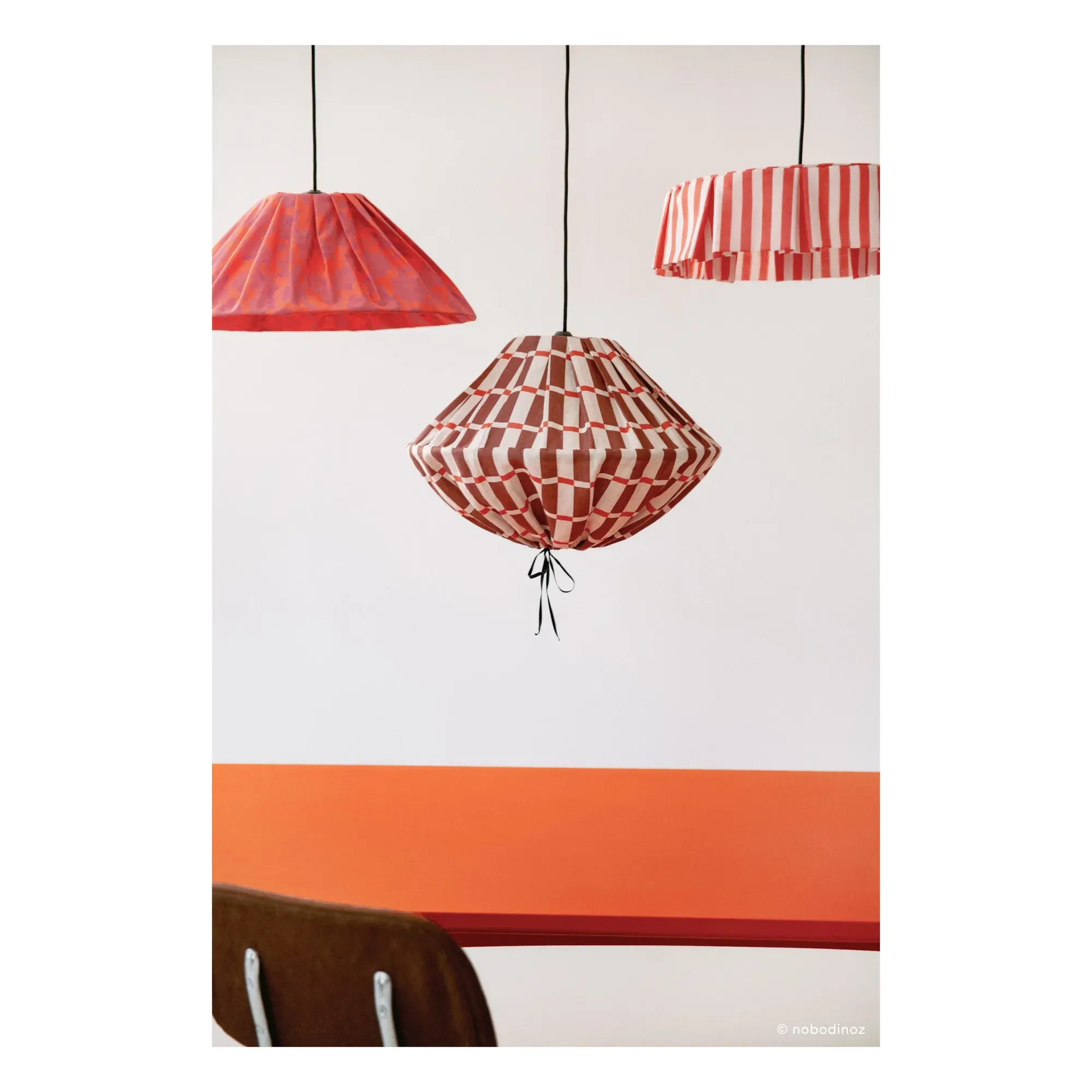 Ava Peonies Lampshade - Red, Cotton alternate view