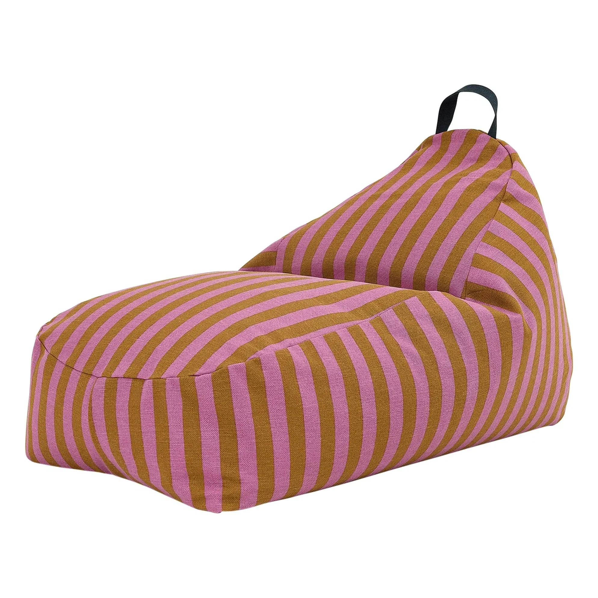 Bliss Long Pouffe Beanbag with Backrest - Pink, Organic Cotton product