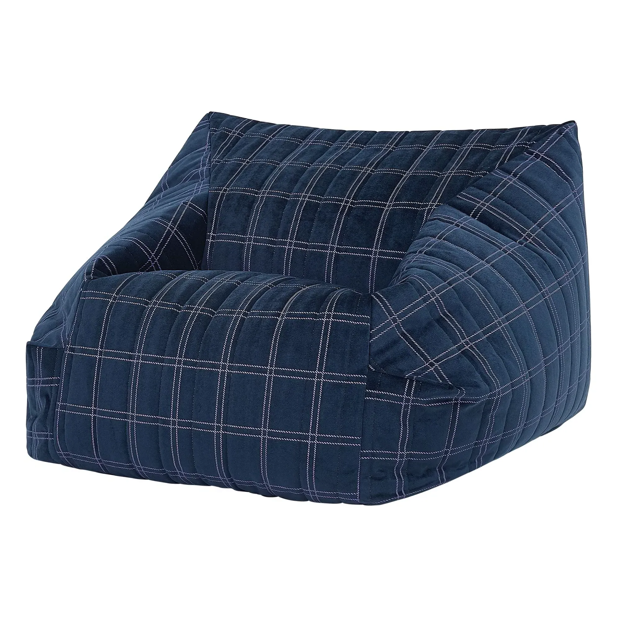 Chelsea Footstool - Navy Blue, Recycled Velvet product