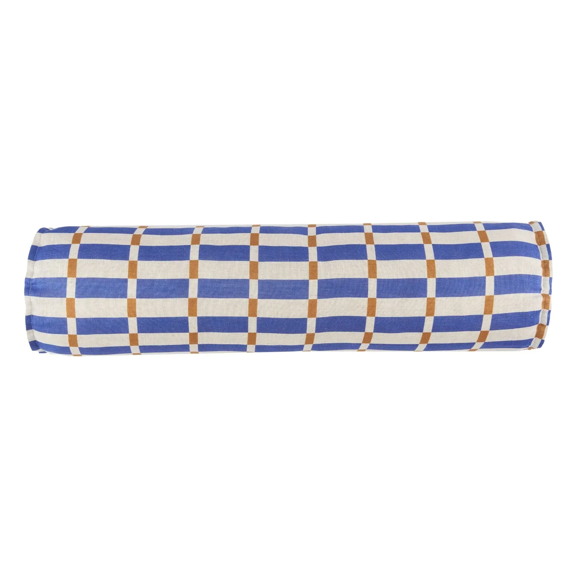 Cliff Bolster Cushion - Blue, French Linen alternate view