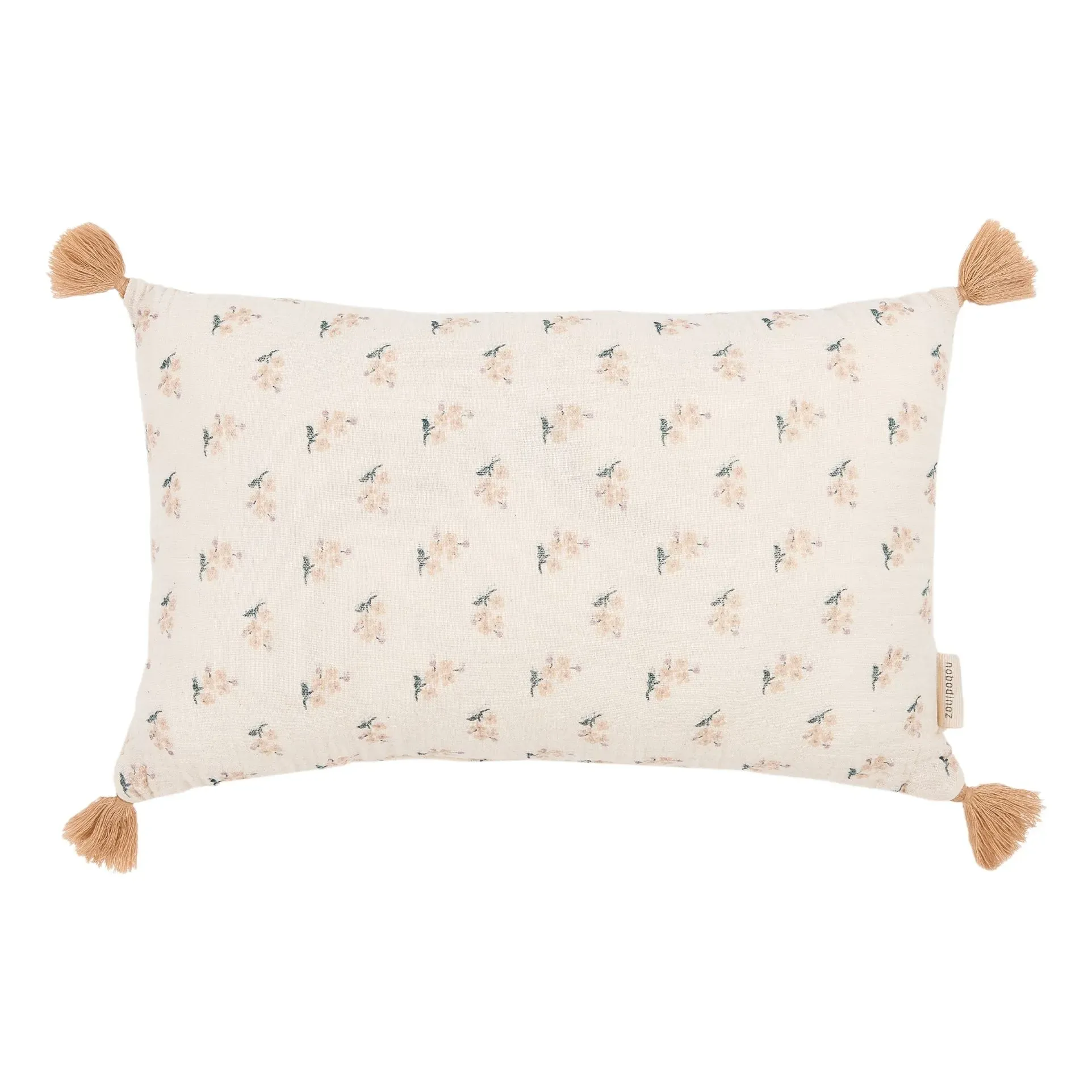 Darling Rectangular Cushion with Tassels - Beige, Organic Cotton product