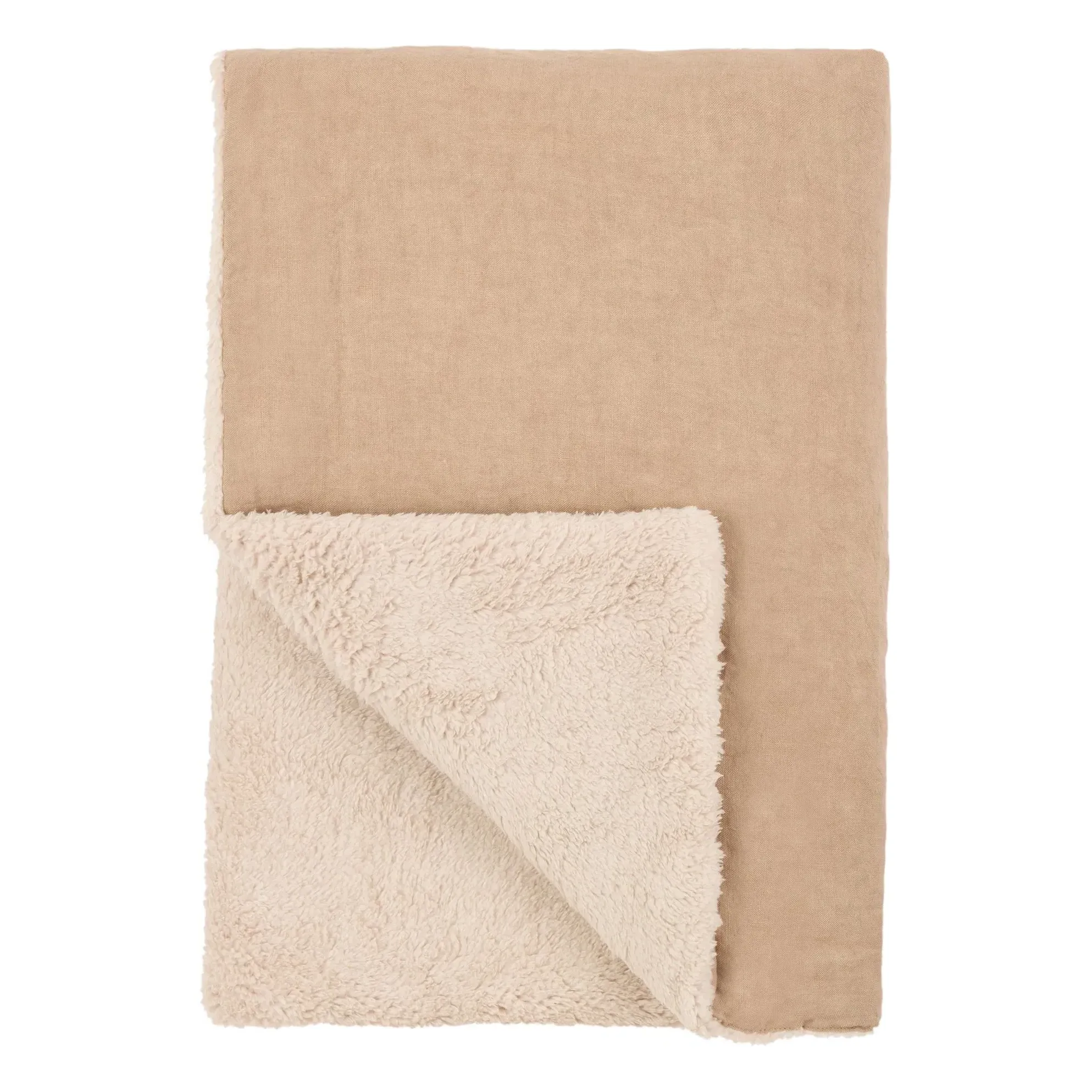 Embroidered Winter Blanket - Sesame, French Linen alternate view