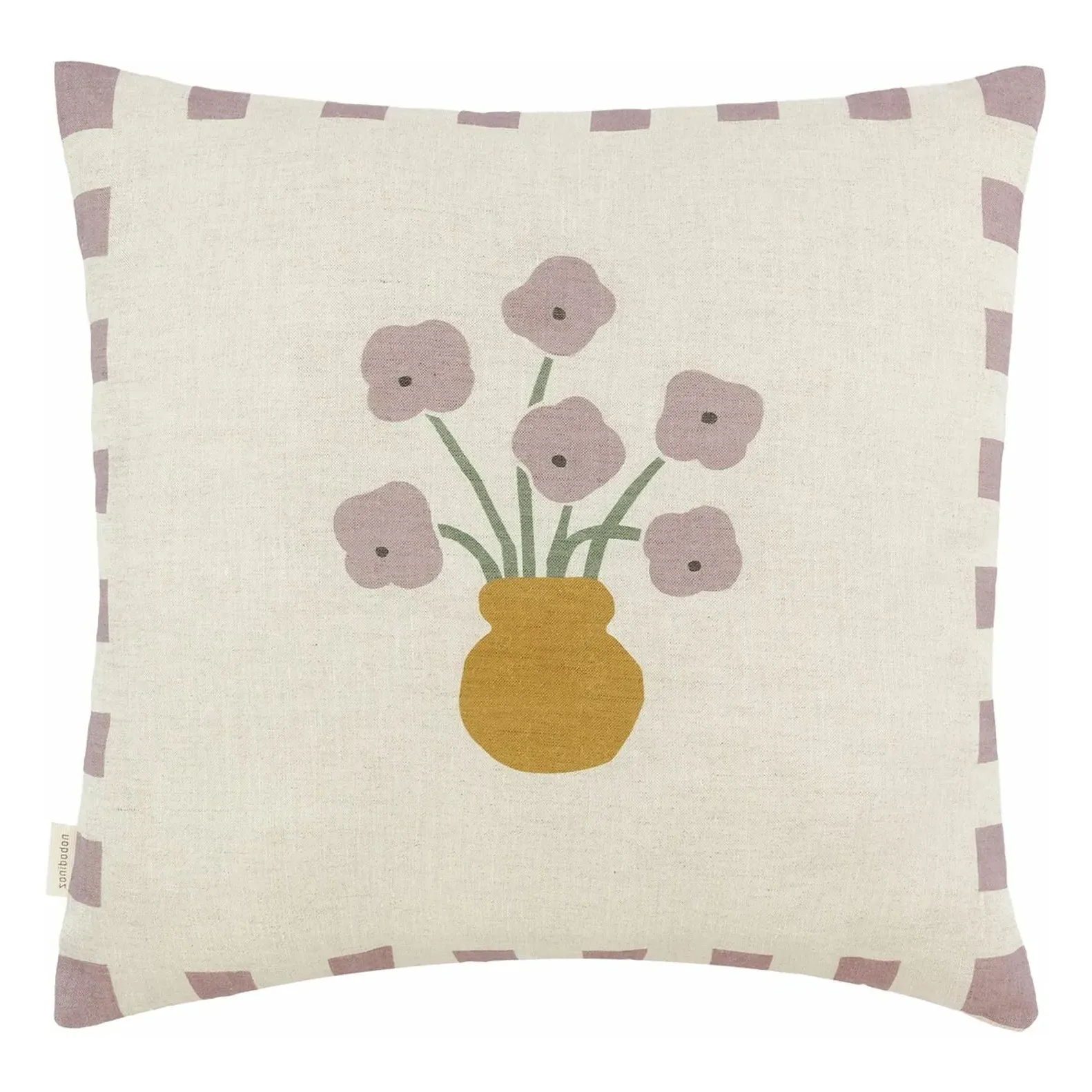 Fleurs Square Cushion - Lilac, French Linen product