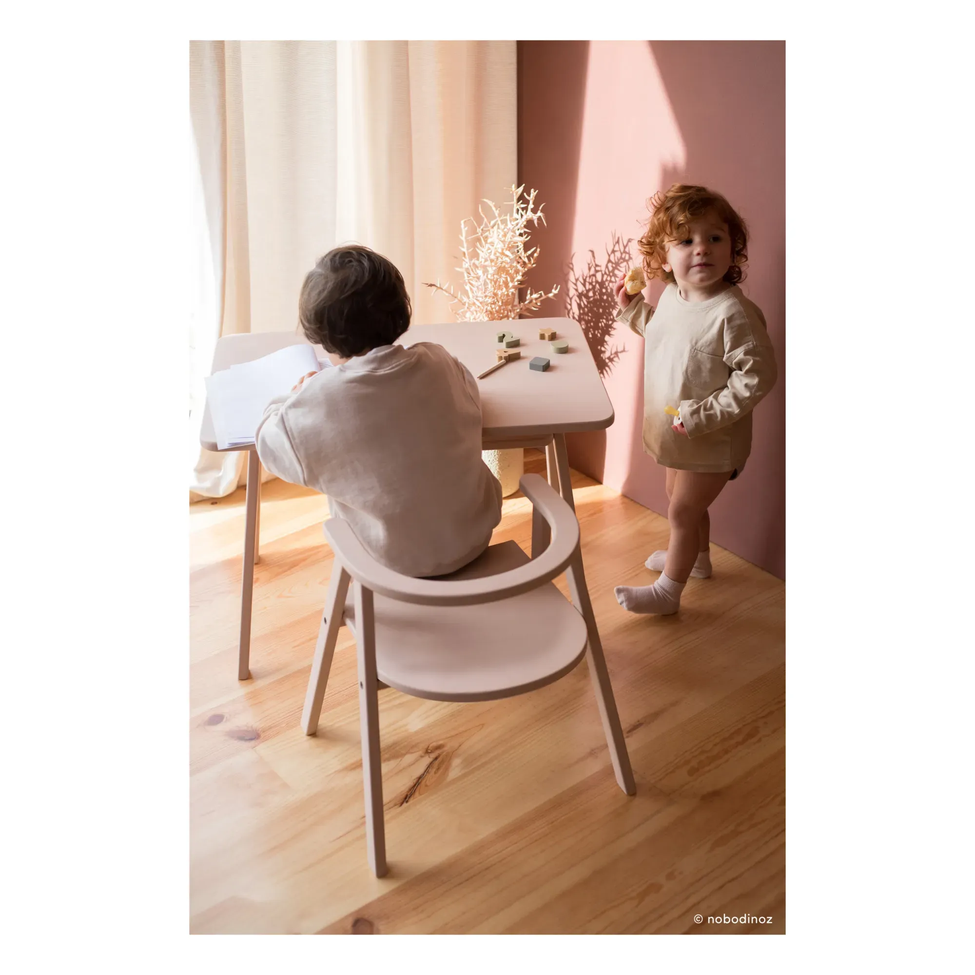 Growing Green Chair - Blush, Oak alternate view