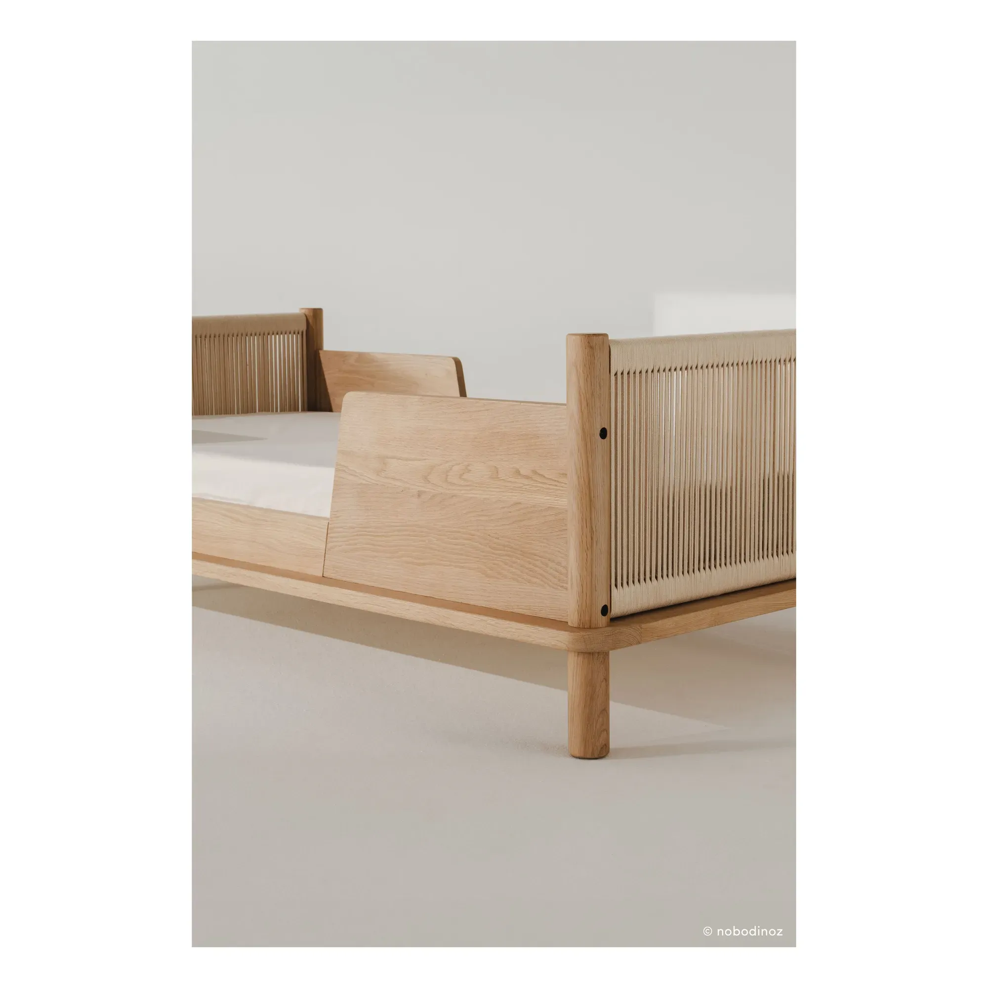 Latitude Junior Bed with 2 Safety Rails - Oak alternate view