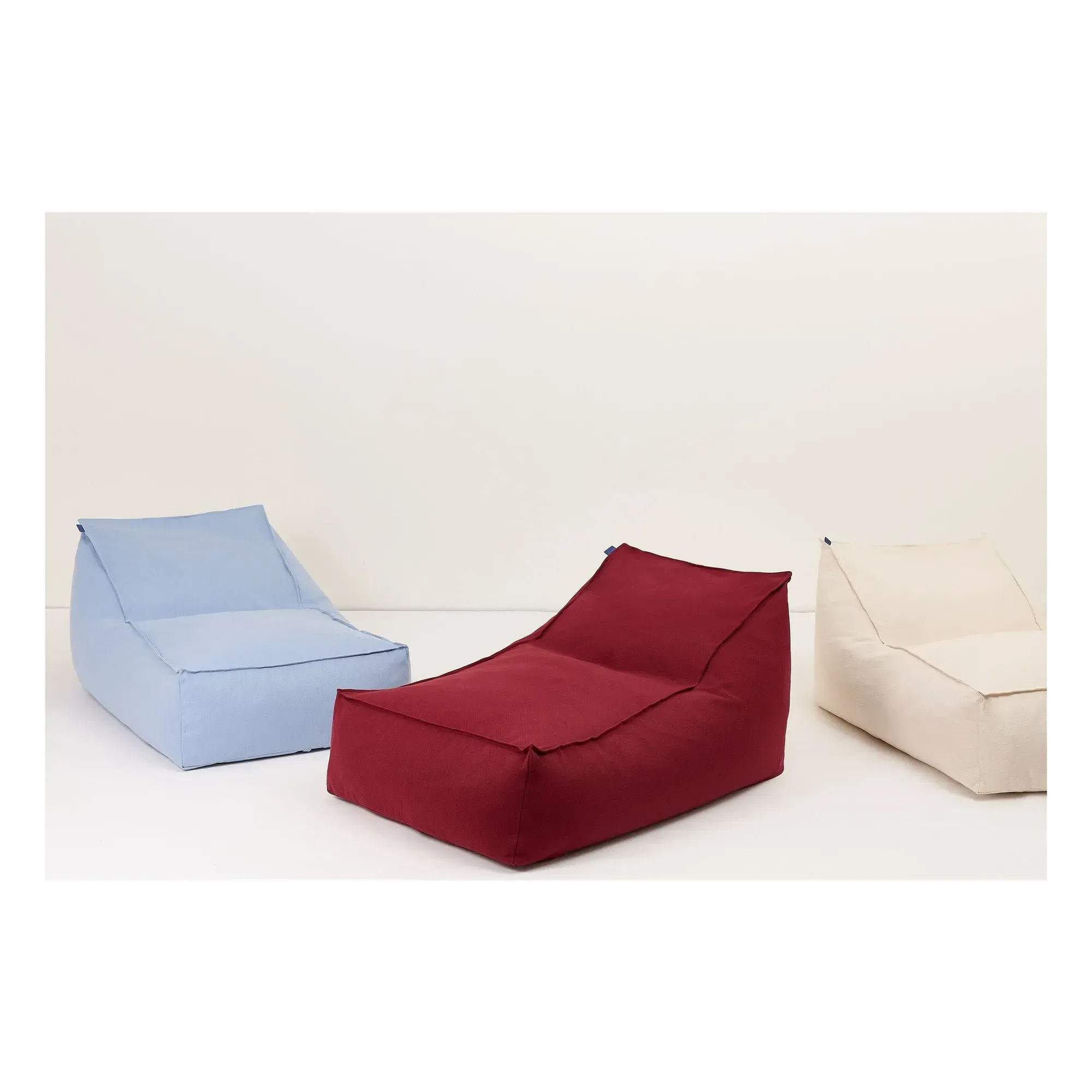 Lucky Long Pouffe - Red, Organic Cotton alternate view