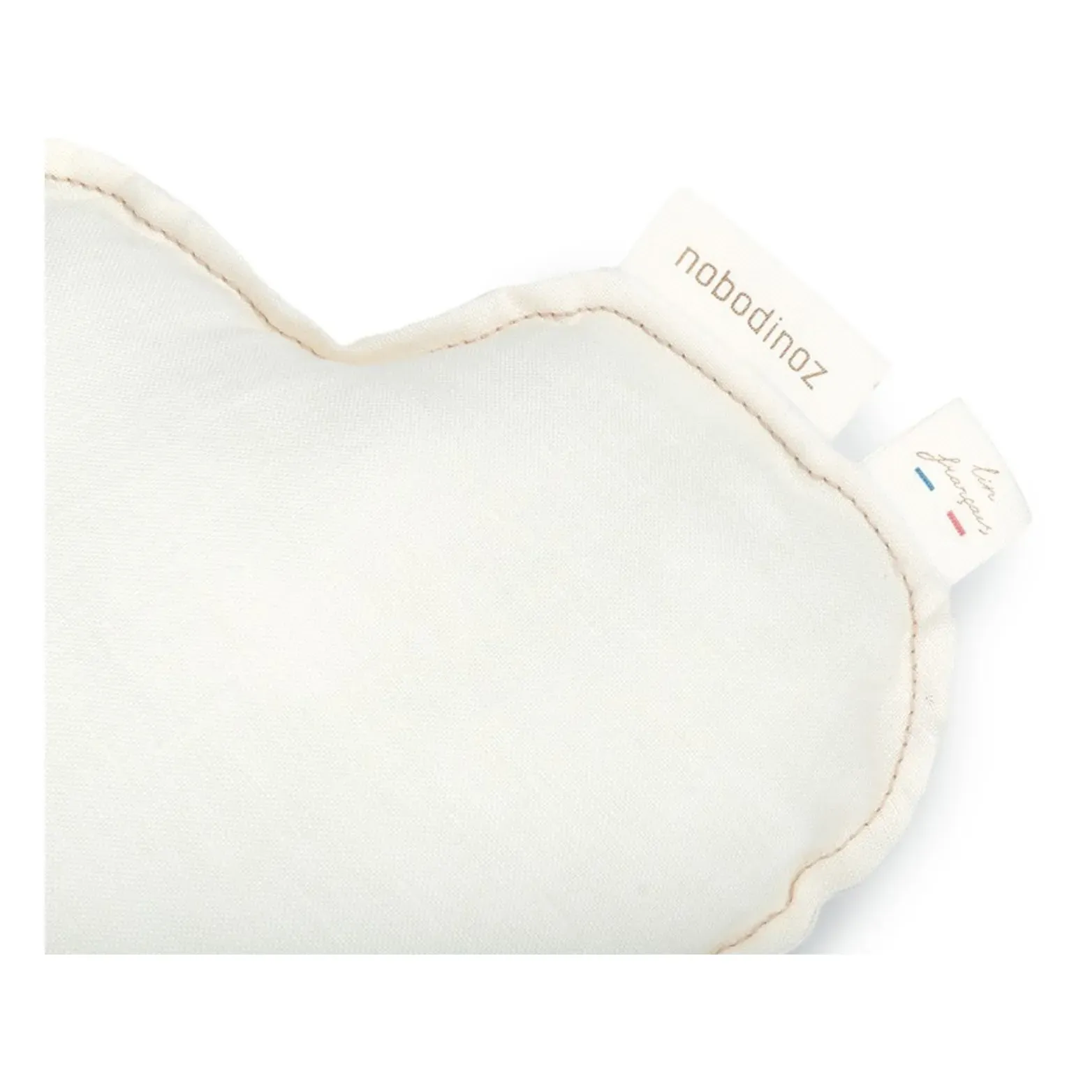Nobodinoz Cloud Cushion - White, French Linen alternate view