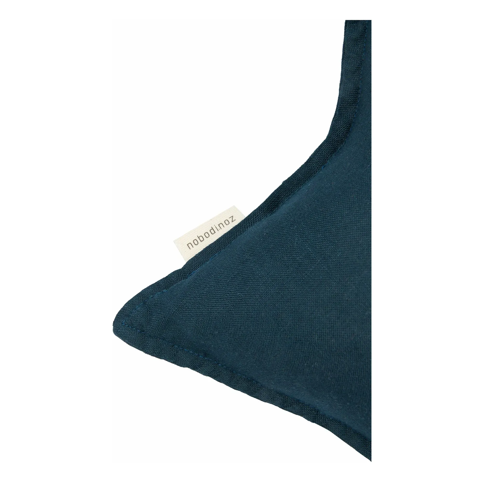Nobodinoz Etoile Star Cushion - Midnight Blue, French Linen alternate view