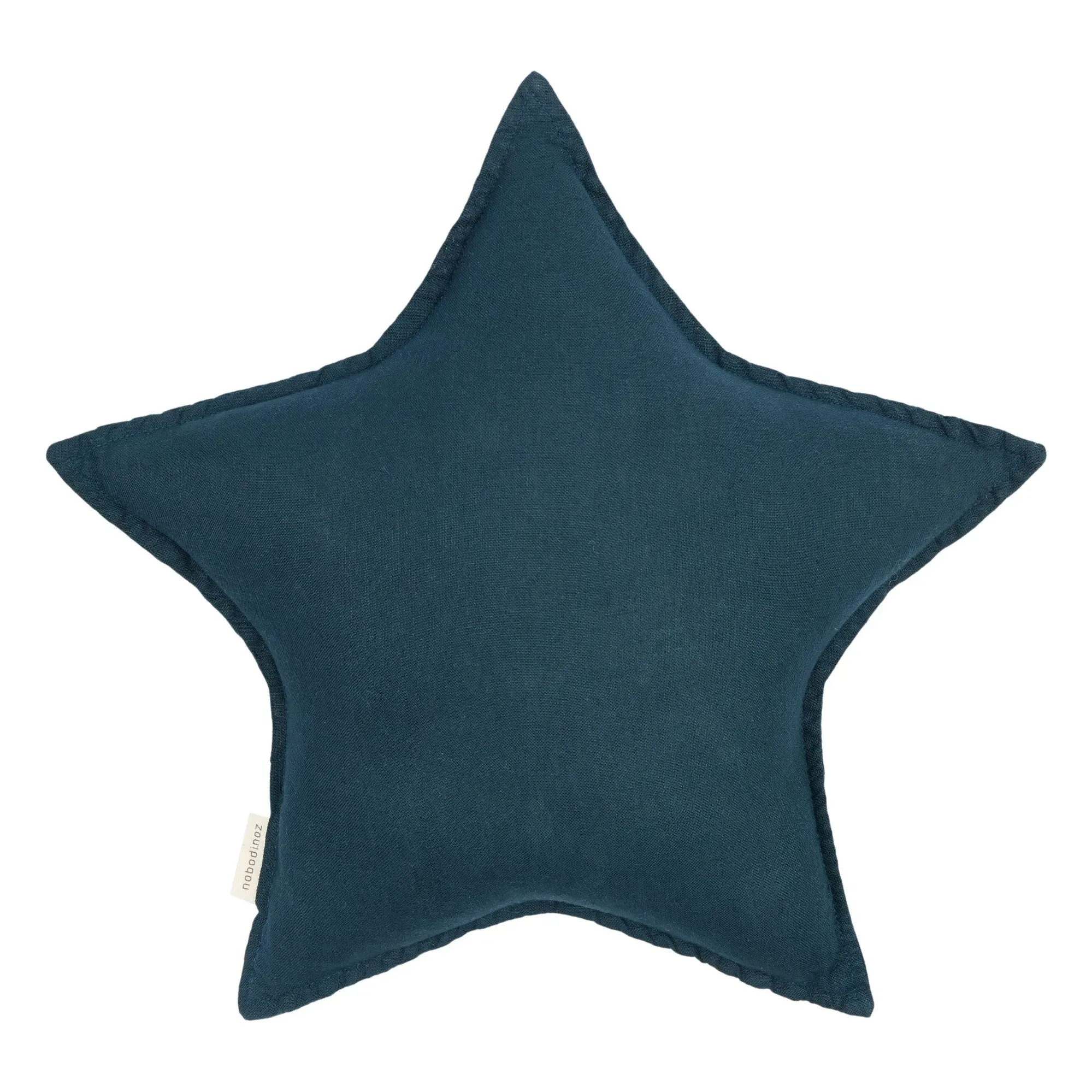 Nobodinoz Etoile Star Cushion - Midnight Blue, French Linen product
