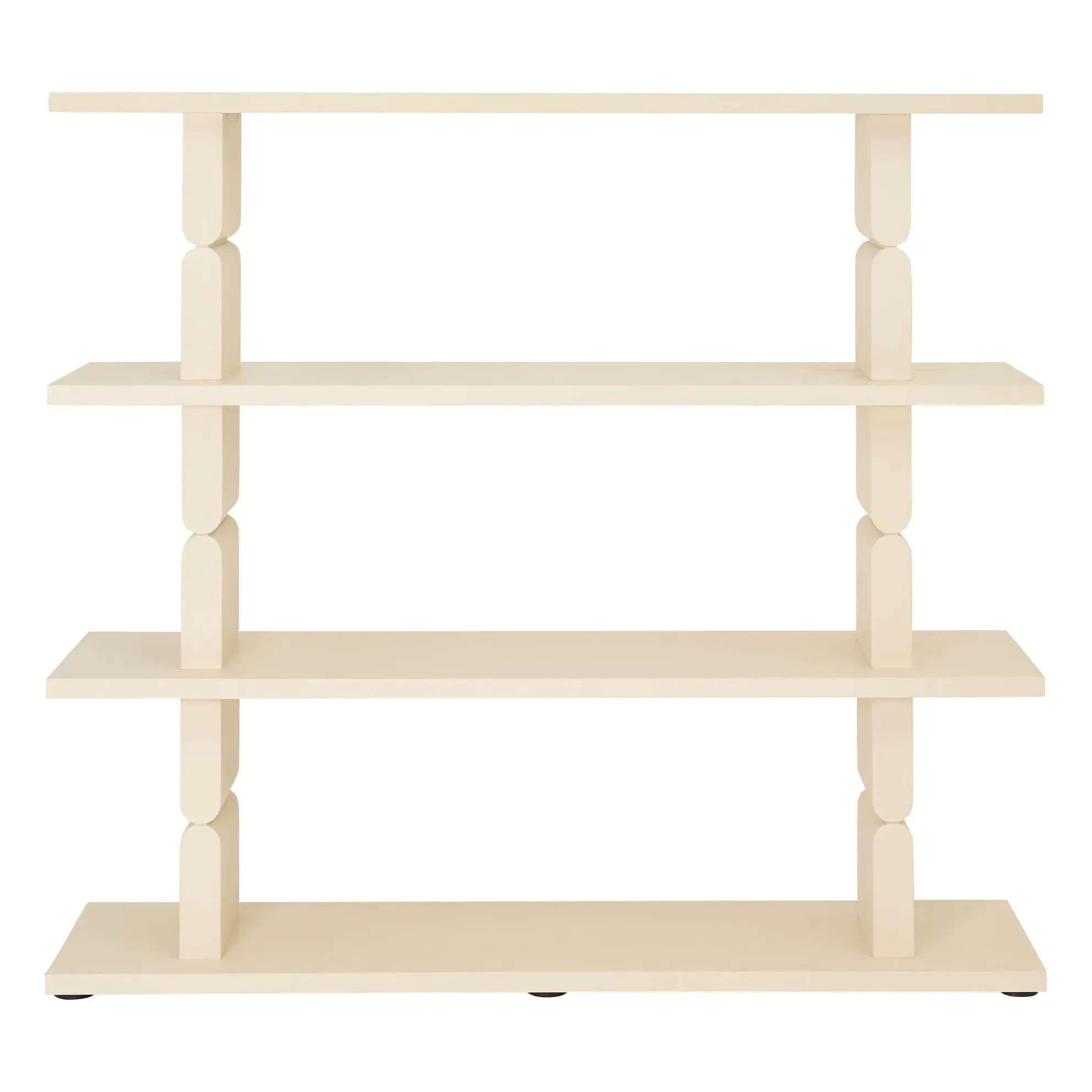 Noon 4-Shelf Bookcase - Ivory, Rubberwood product