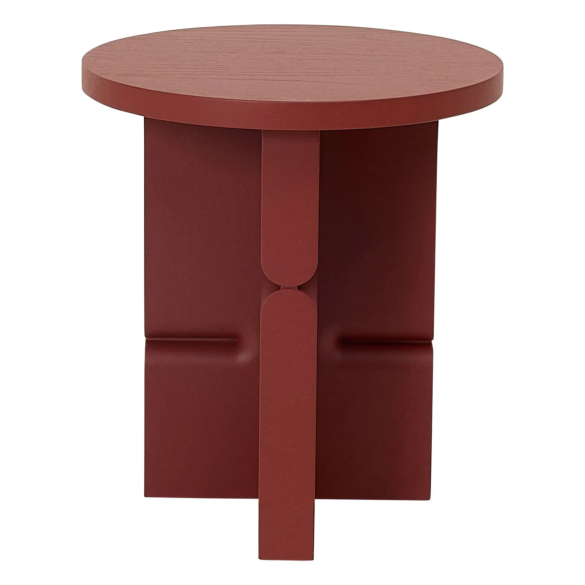 Noon Side Table - Rouge Brun, Painted Rubberwood product